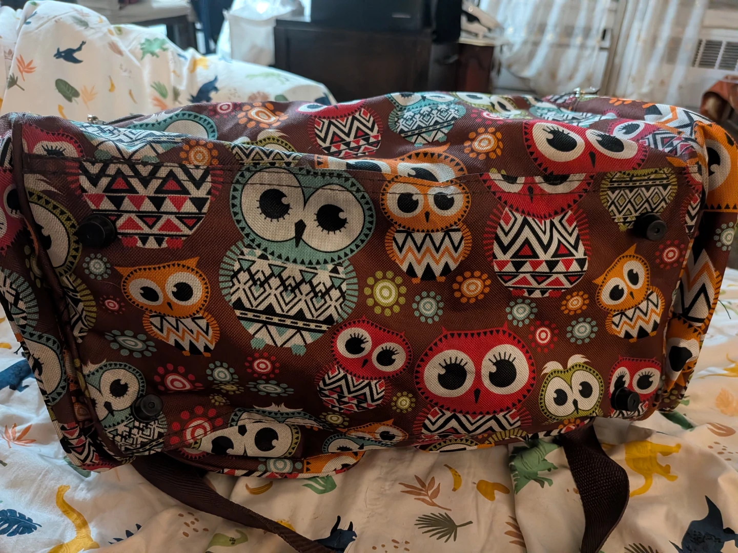 Brown Owl Print Duffel Bag - photo 5