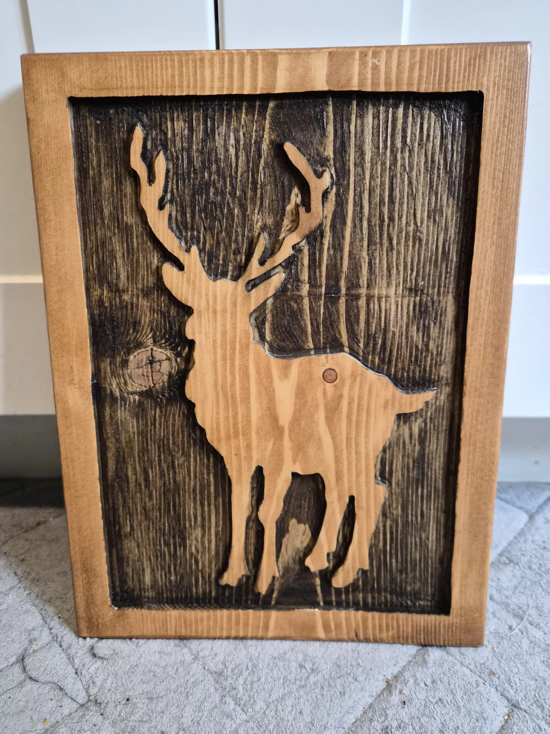 Rustic Wood Carving Art - hand carved and burned