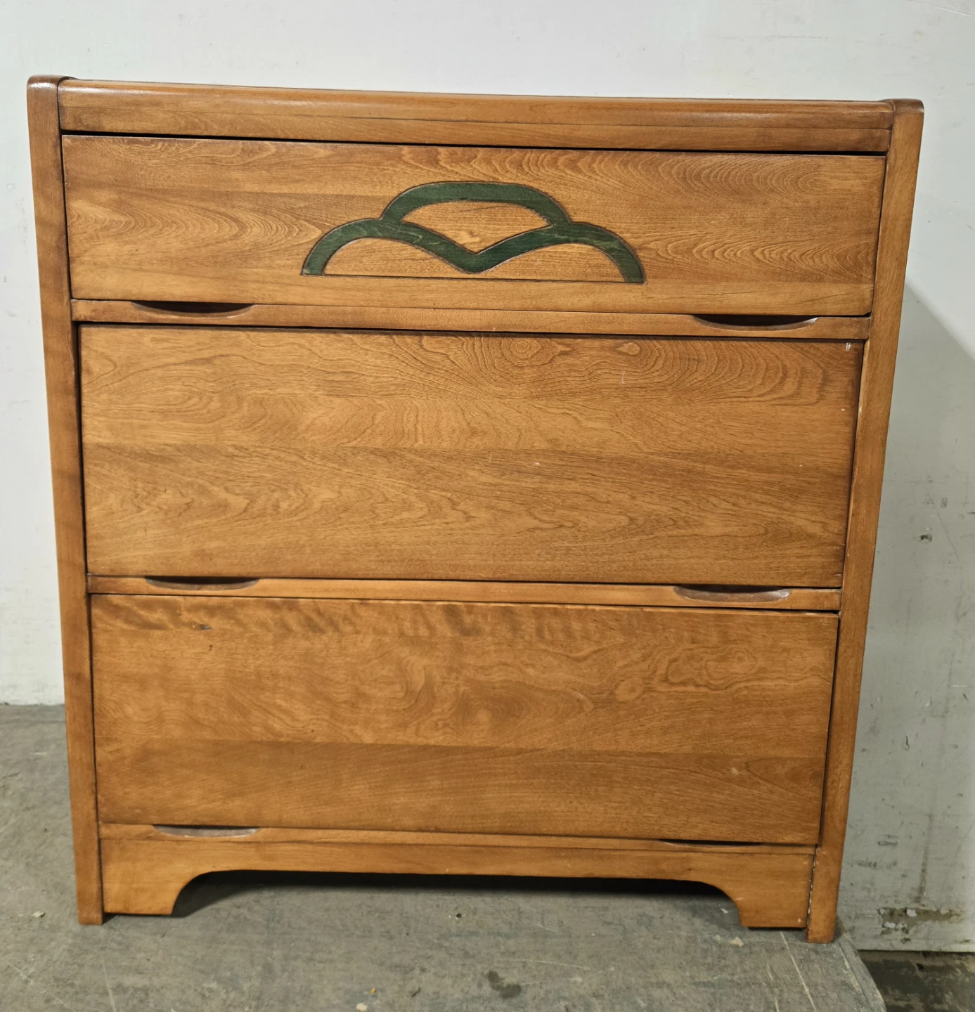 Art Deco Solid Walnut 3 Drawer Dresser (Delivery Available)