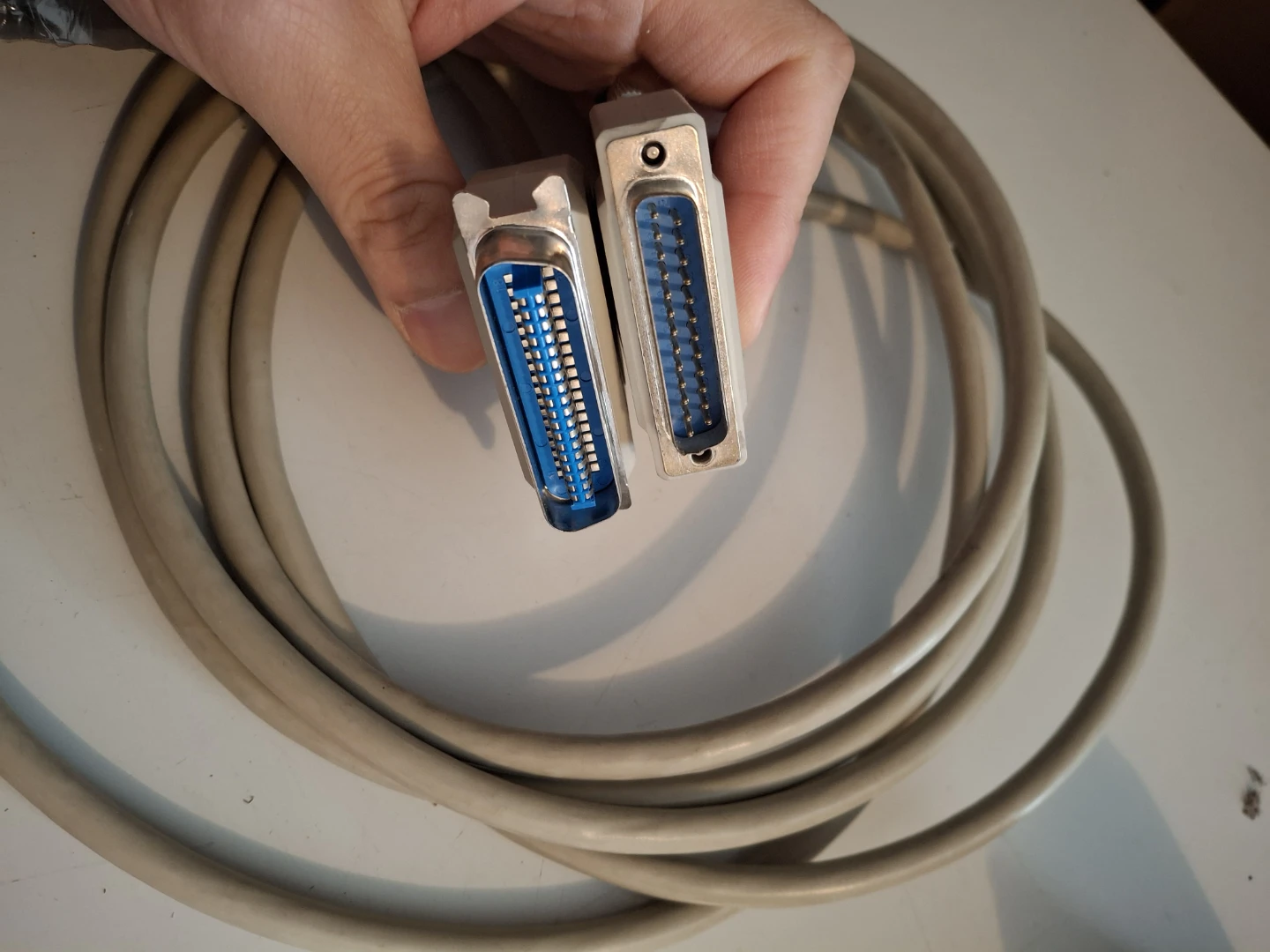 Vintage 25 Pin SCSI To 36 Pin Male to Female Serial Cable