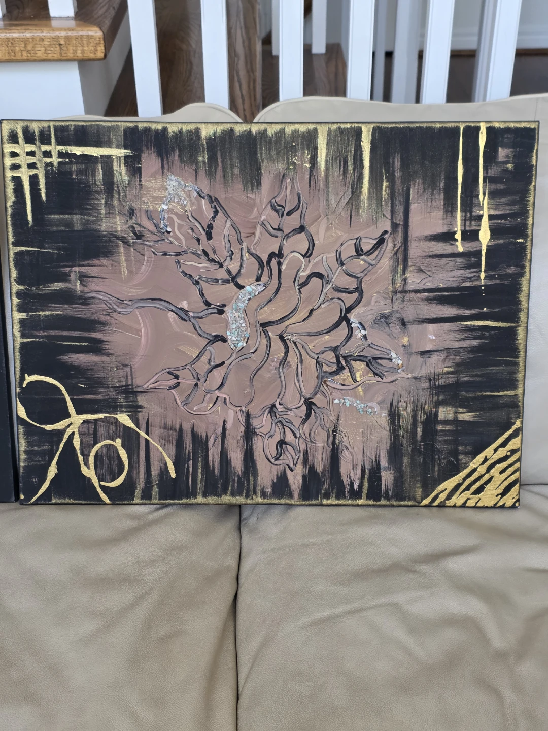 Set of 2 Abstract Wall Art Canvases - photo 4