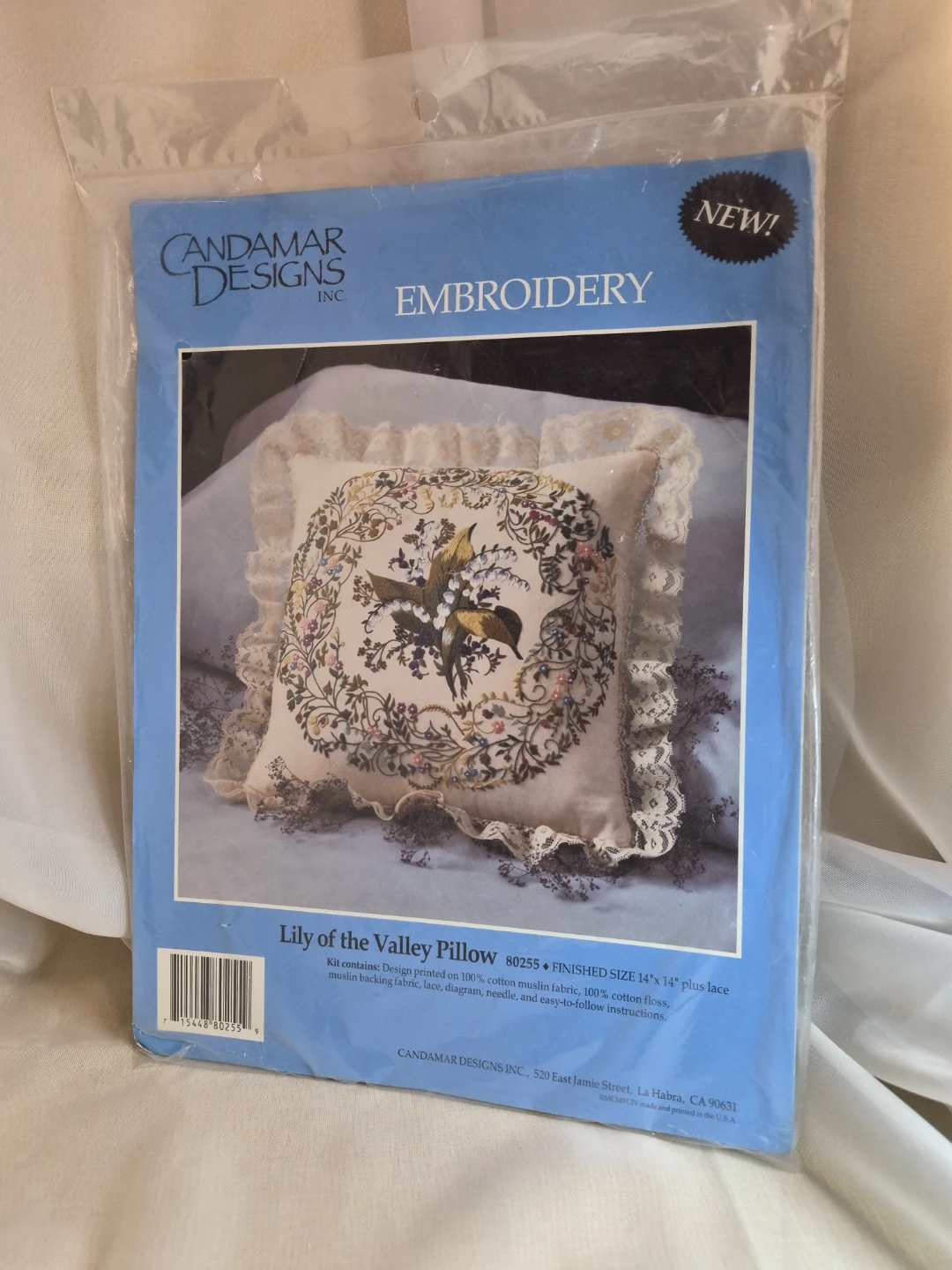 Candamar Designs inc. Embroidery Lily of the Valley Pillow Kit