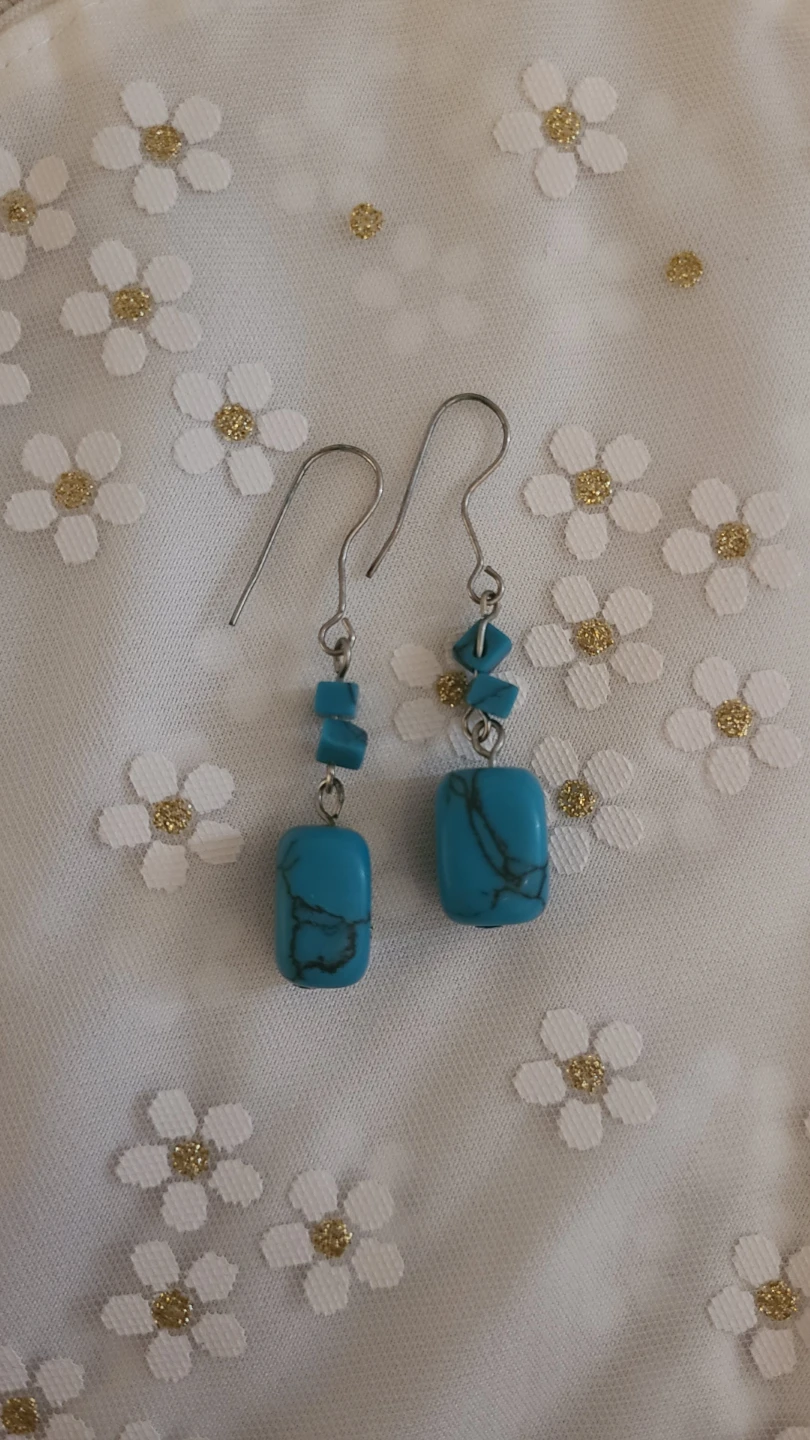 Turquoise Drop Earrings - photo 2