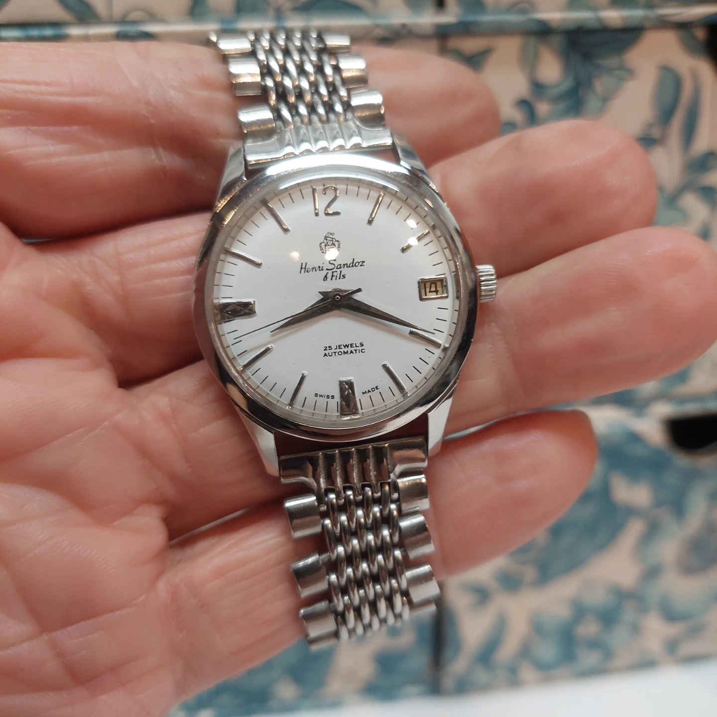 Vintage 1960s Sandoz automatic watch - photo 3