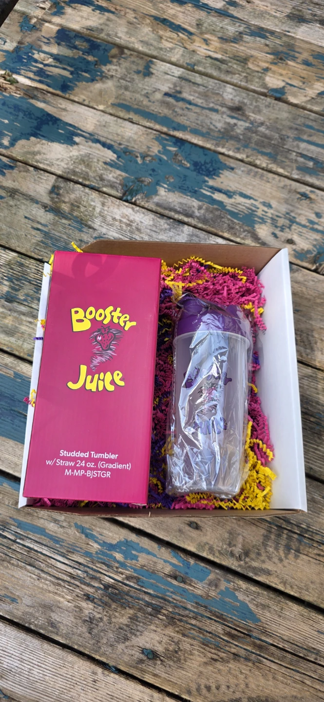 Booster Juice Studded Tumbler + Shaker Bottle 🥤💜