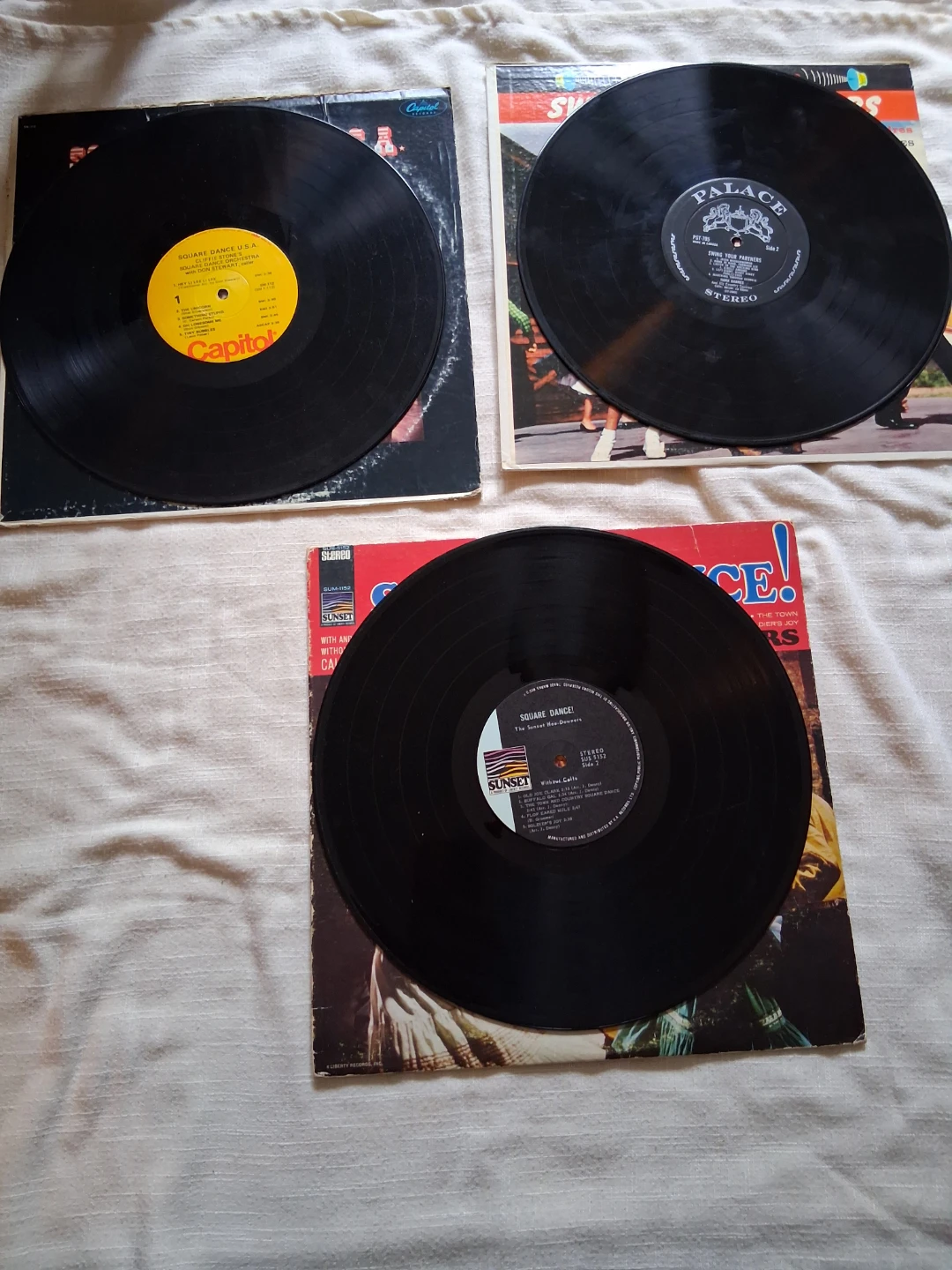 3 Vintage Square Dance Vinyl Records - photo 3