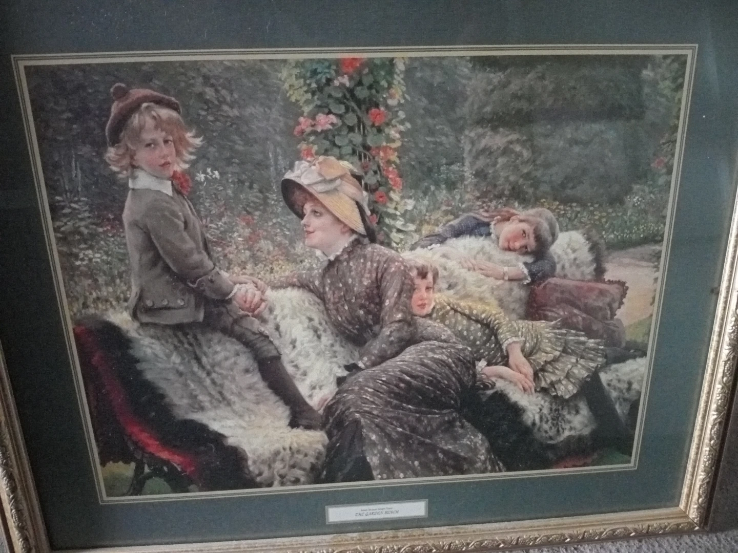 James Jacques Joseph Tissot "The Garden Bench" Framed Print - photo 2