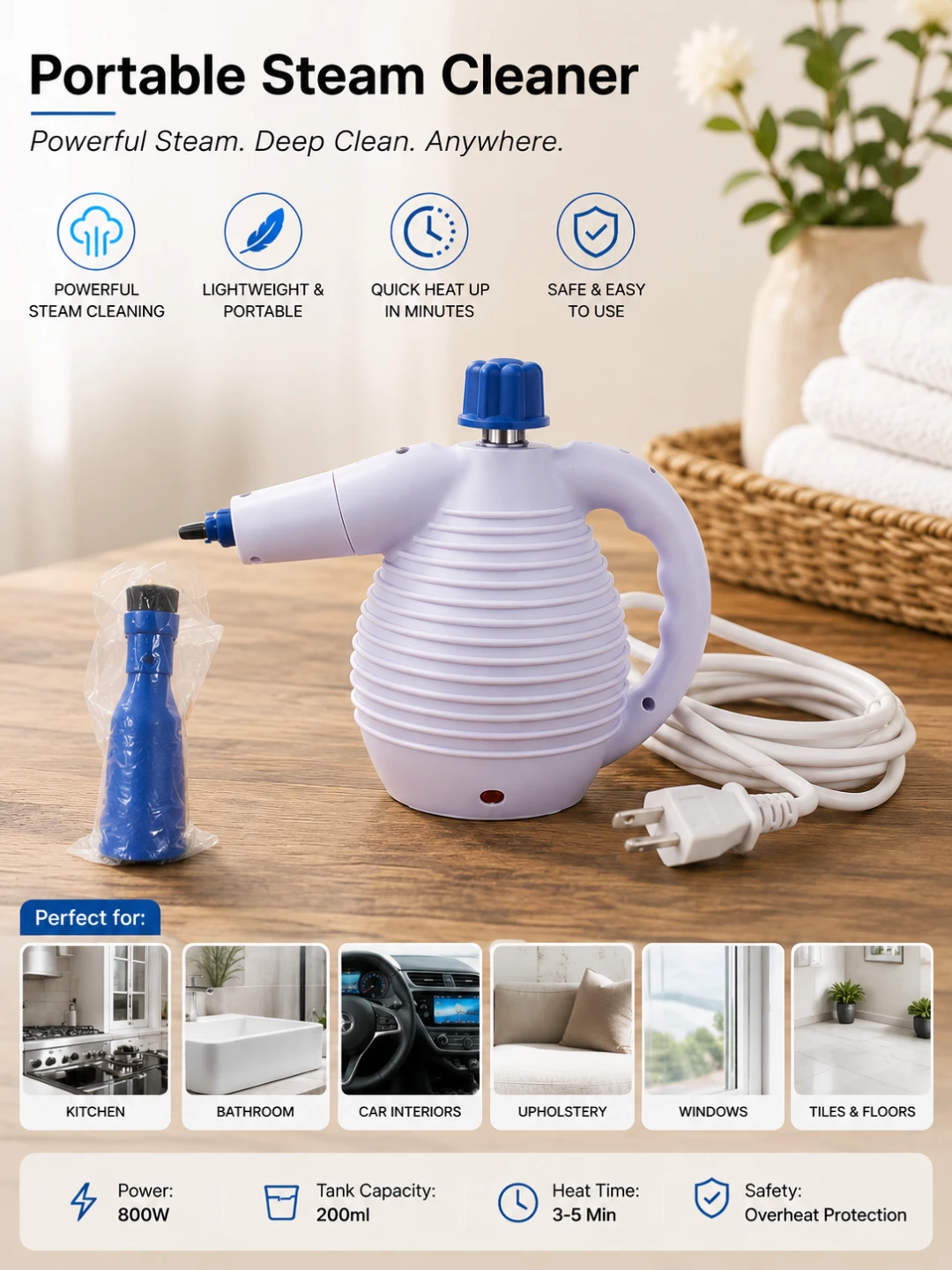 KingBest portable Steam Cleaner - photo 2