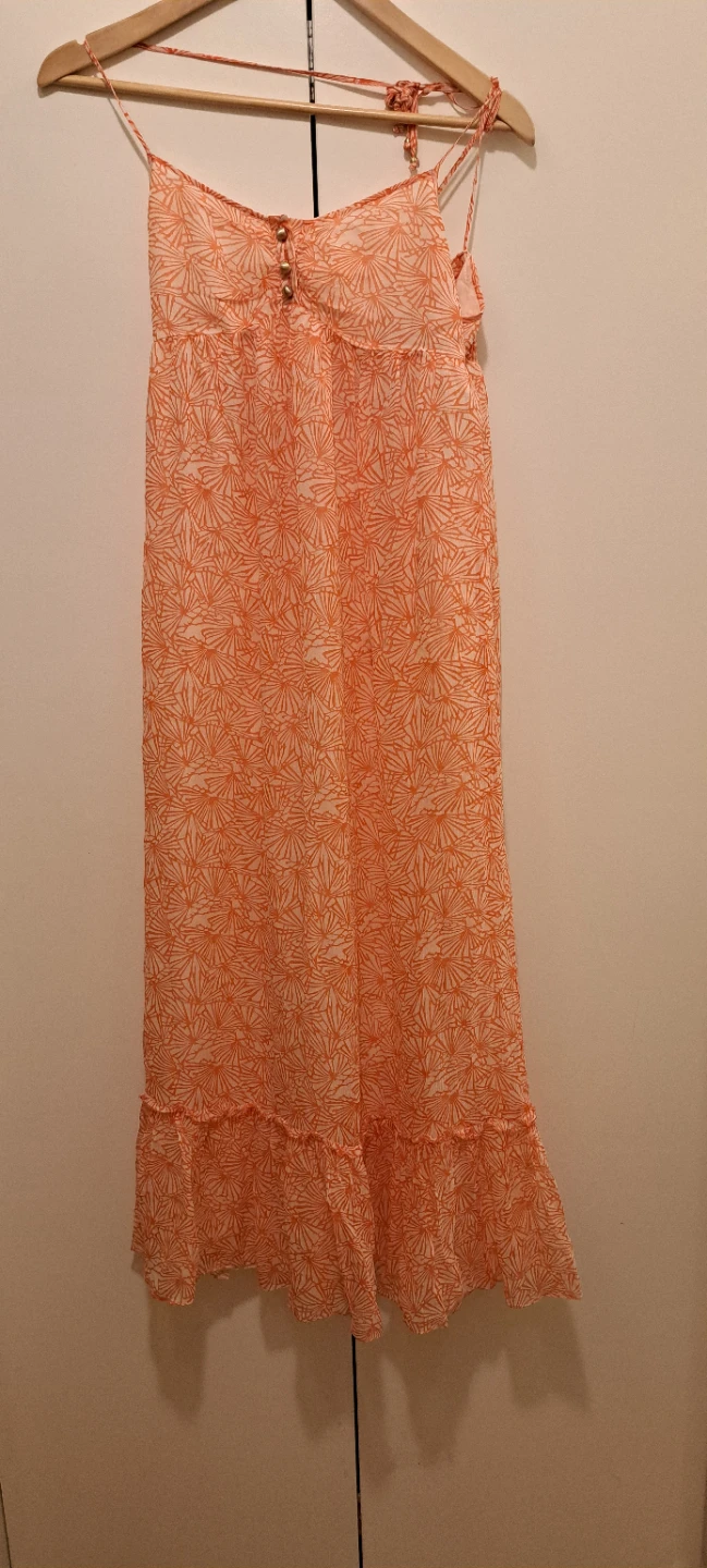 Juicy Couture Orange Floral Maxi Dress