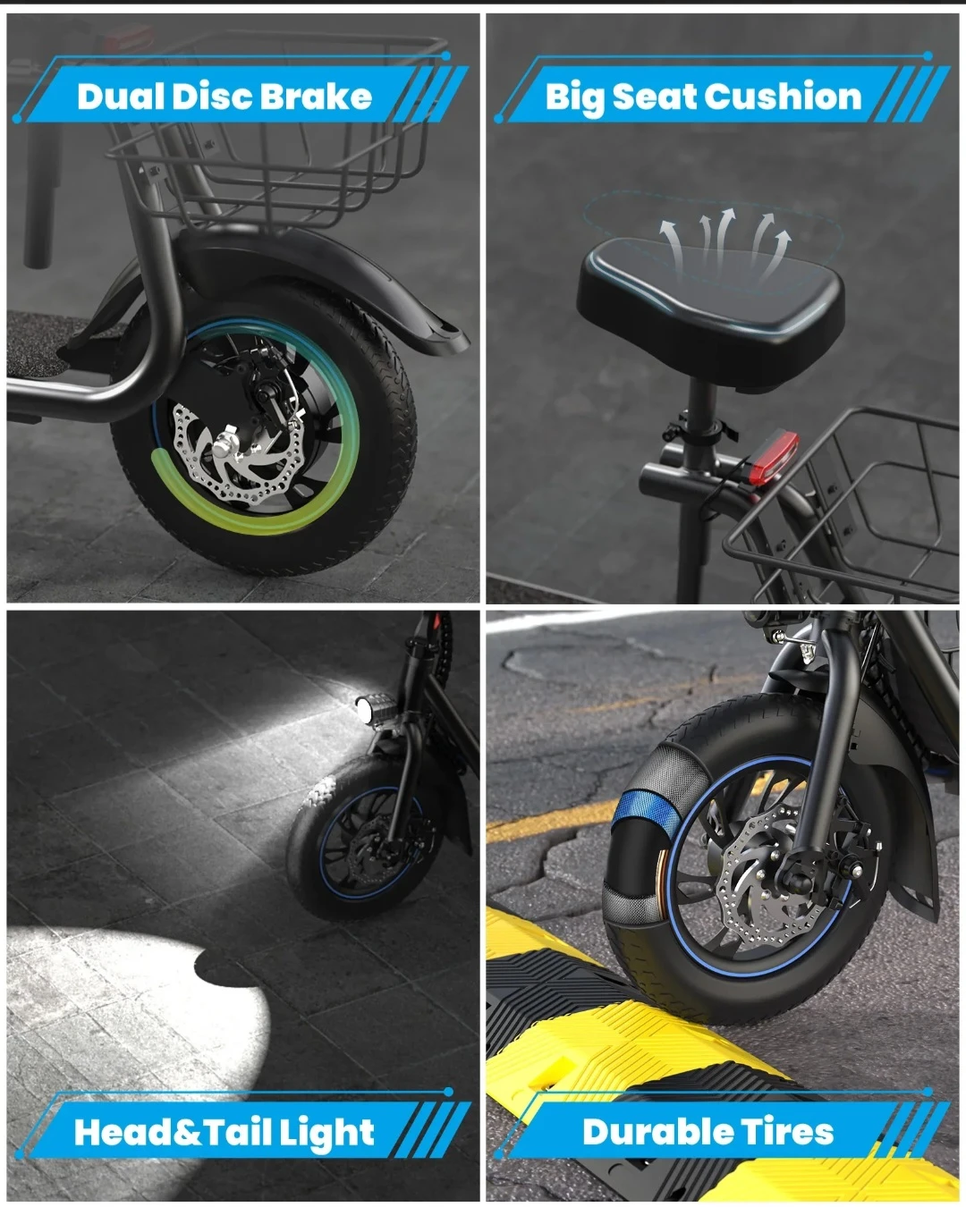 Electric Scooter with Basket - photo 4