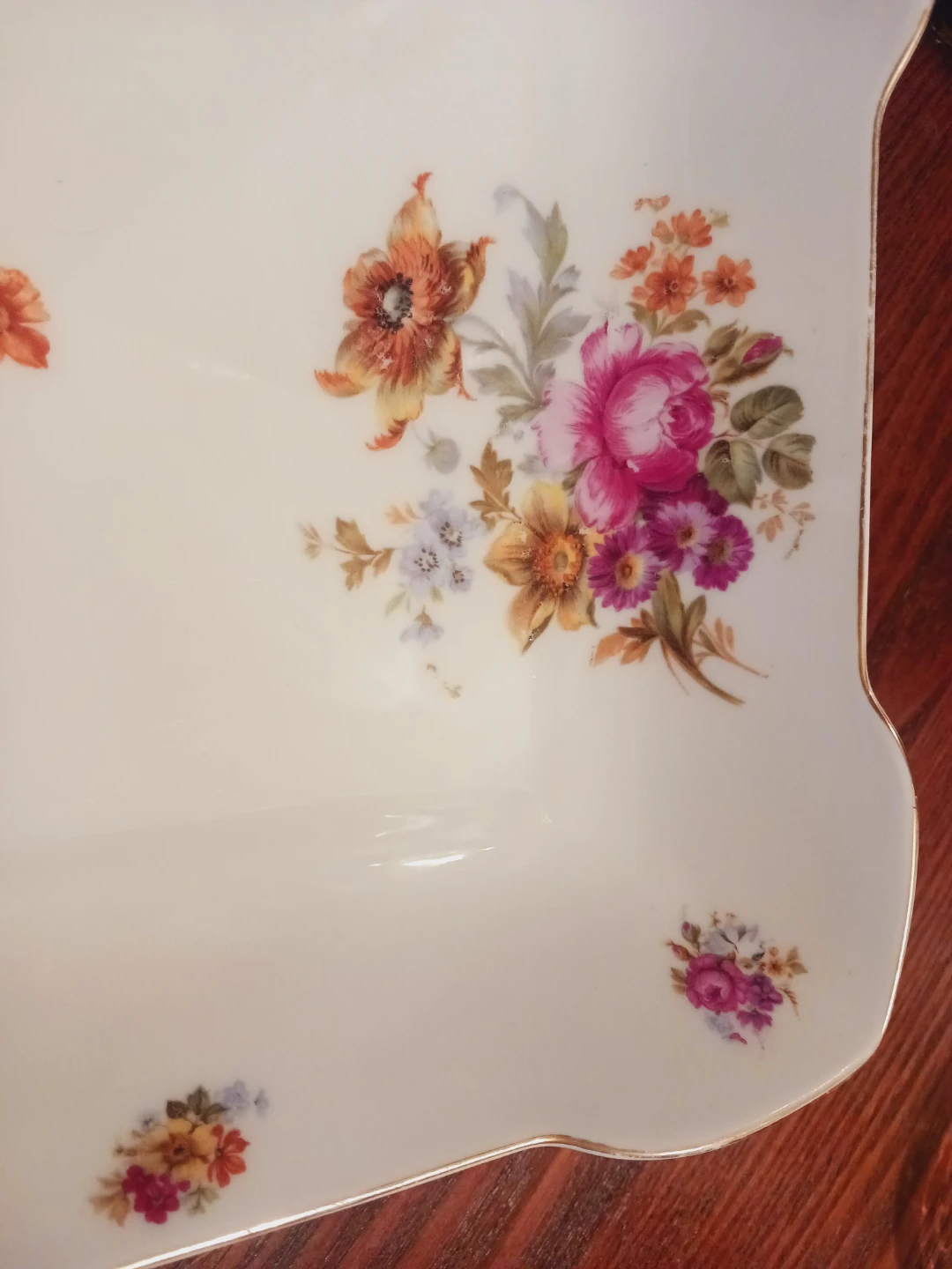 Rosenthal German Porcelain Floral Square Serving Dish - photo 3