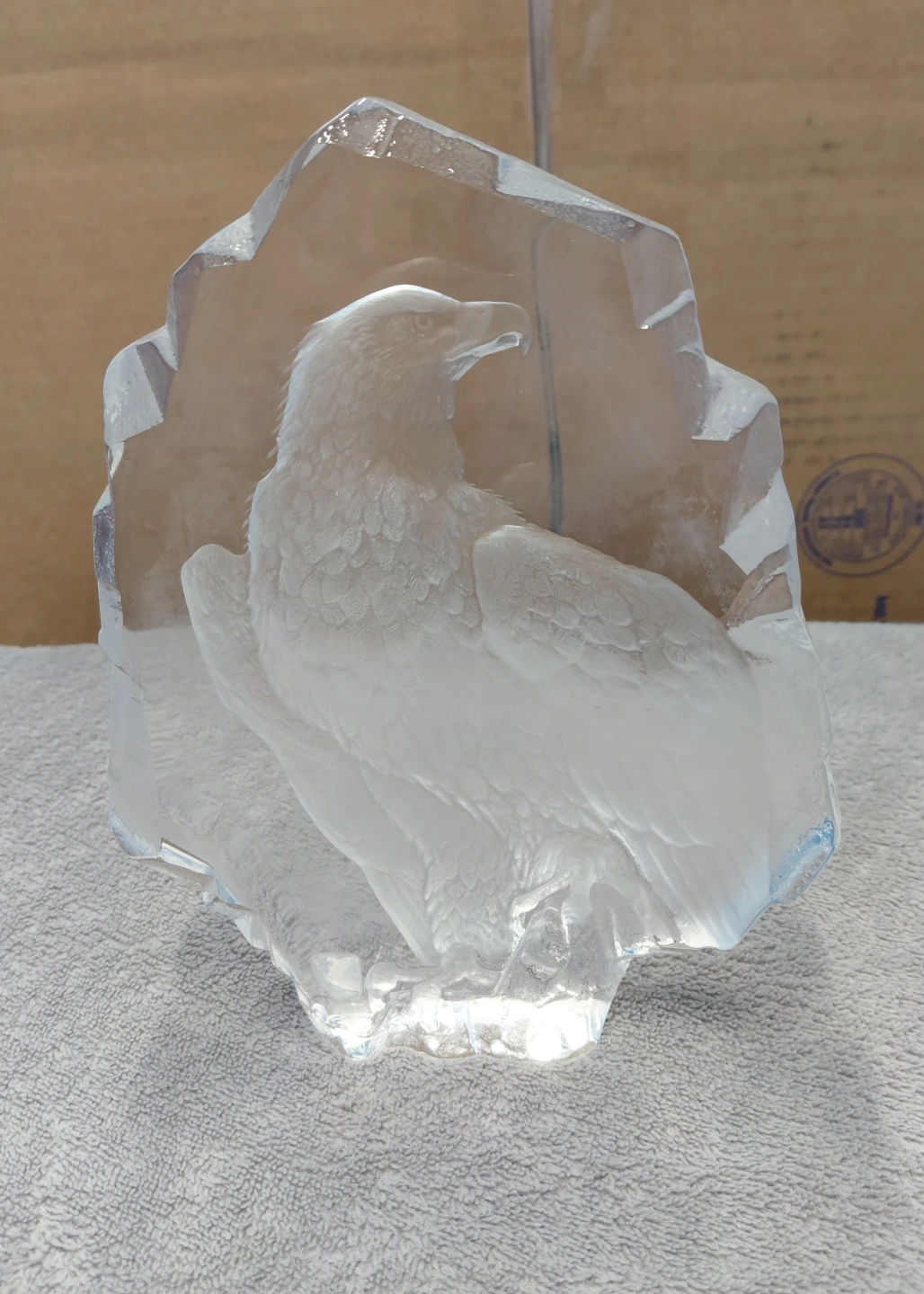 Eagle Art Glass Sculpture by Mats Jonasson - photo 2