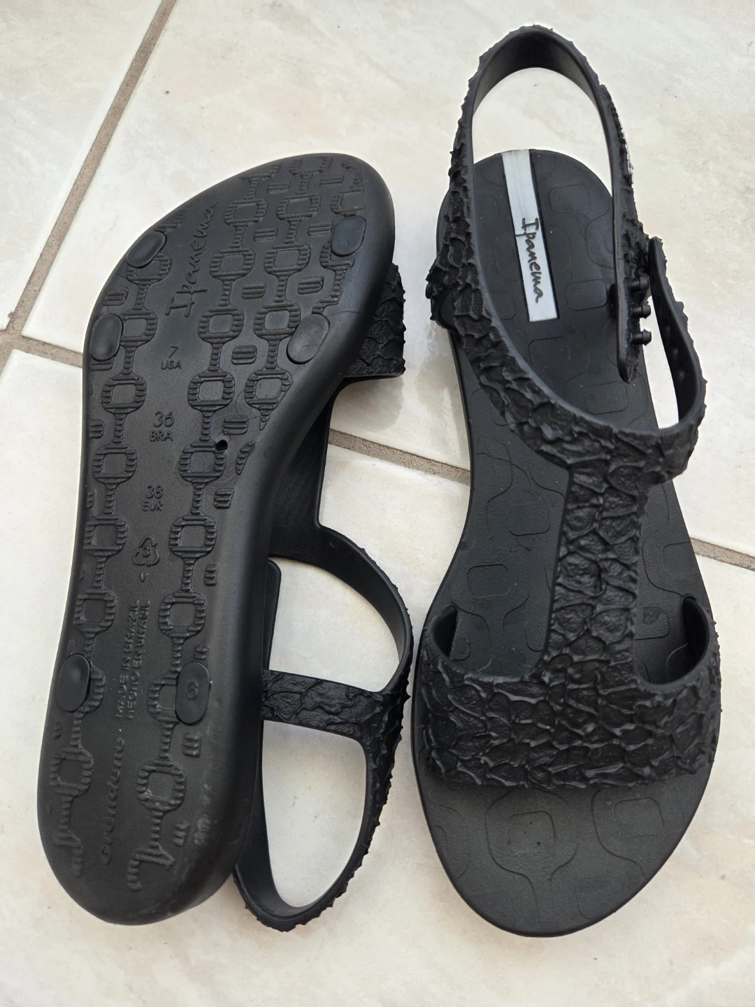 Ipanema Black Sandals Size 7 - photo 2