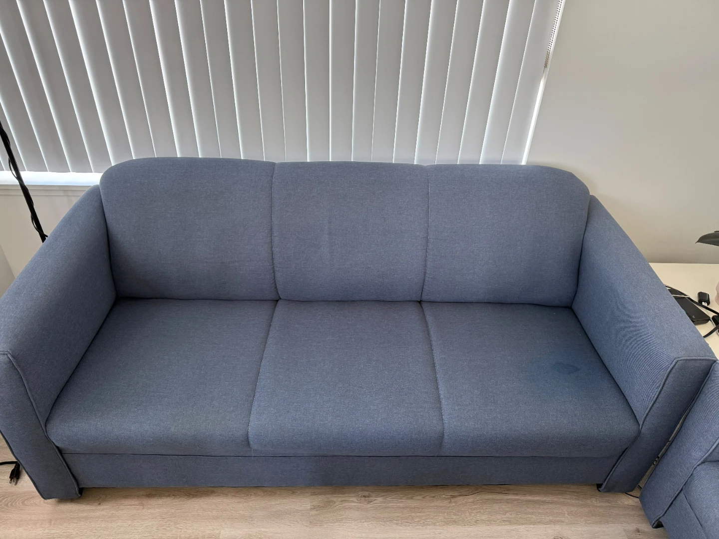 Blue Sofa Couch + loveseat - photo 2