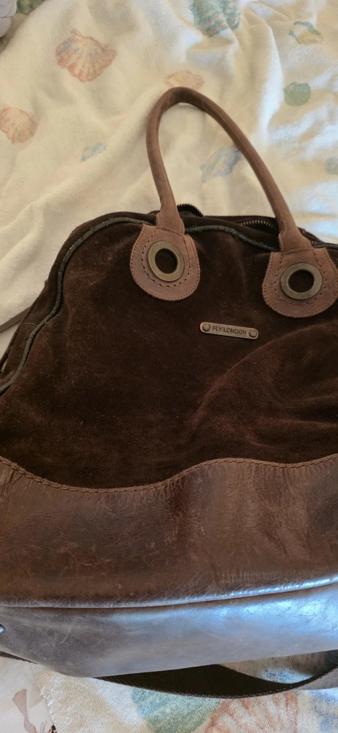 FLY LONDON Suede and Leather Satchel Bag - photo 4