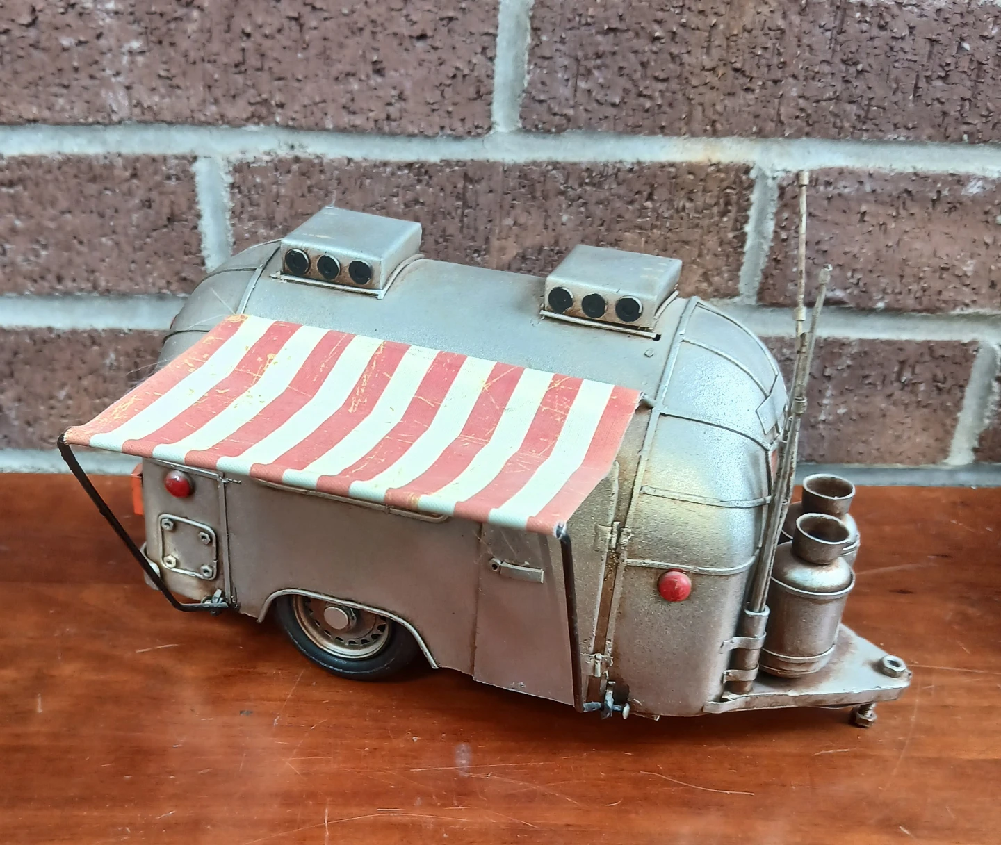 Metal Airstream Camper  with Awning