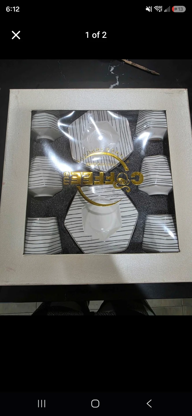 Set of 6 Coffee Cups and Saucers ( Turkish coffee cup ☕️)