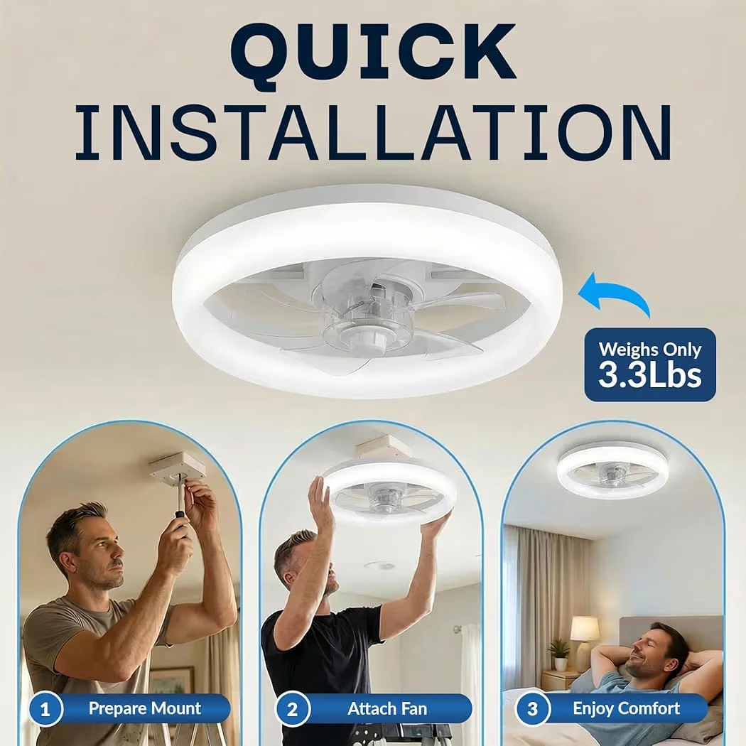 Bell+Howell 14 Inch Ceiling Fan with Light - photo 3