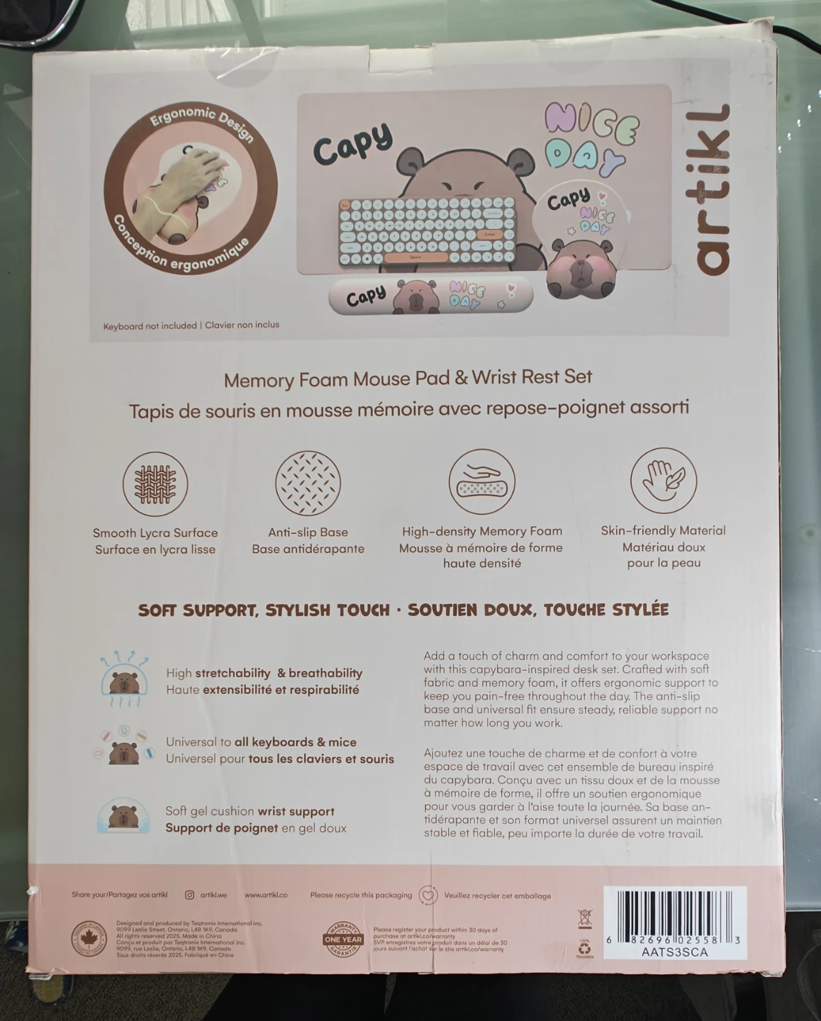 Artikl Capybara Memory Foam Comfort Desk Set - photo 5