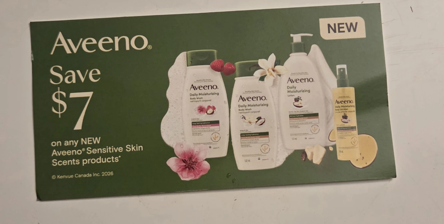 Save $7 Coupon for New Aveeno Sensitive