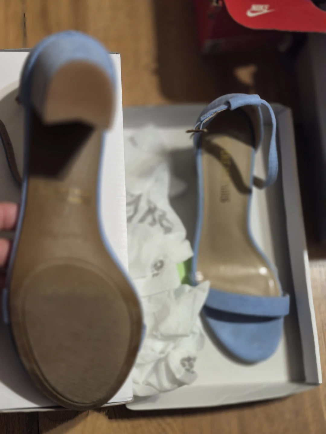 Dream Pairs Light Blue Suede Block Heels - photo 2