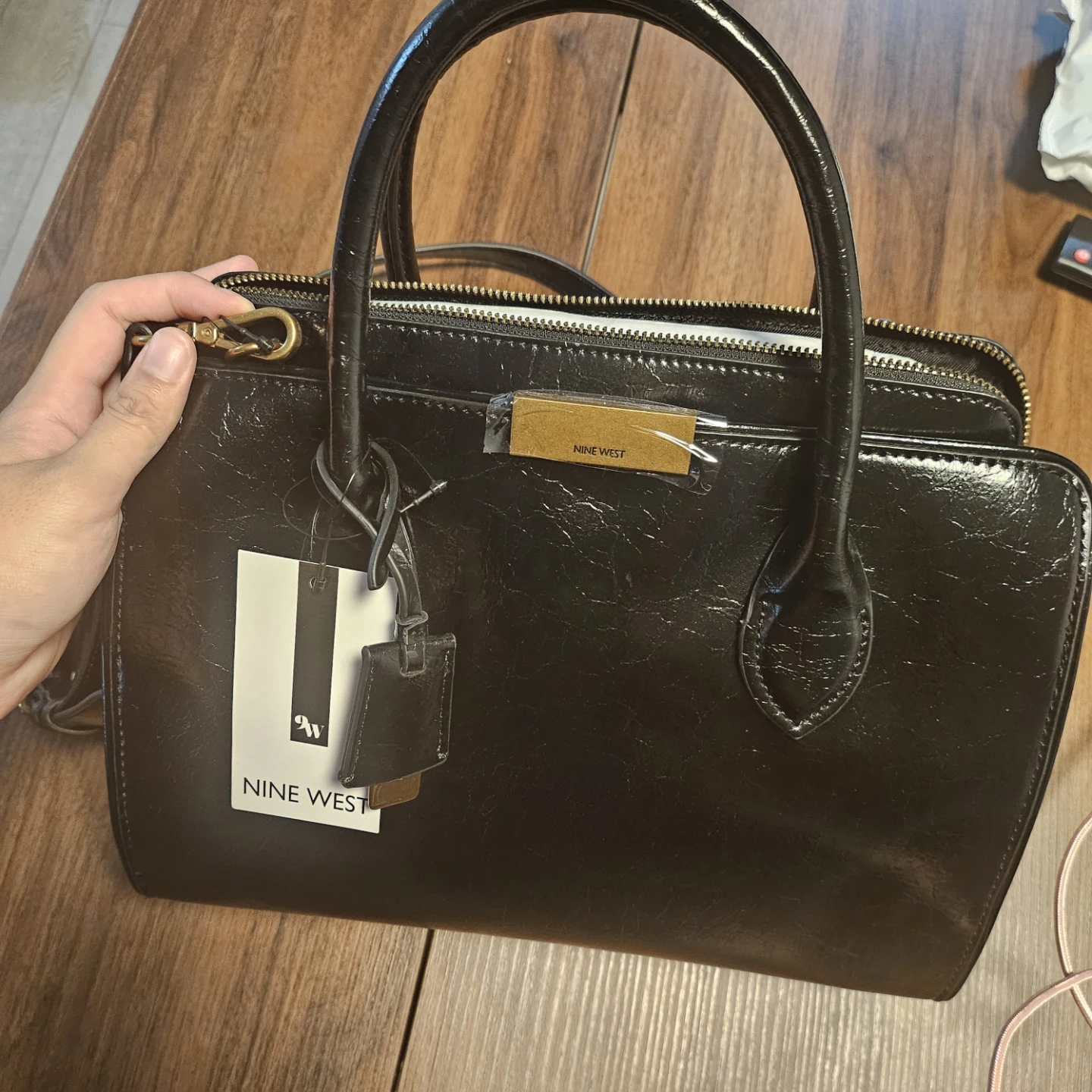 Nine West Black Faux Leather Top Handle Bag - photo 2