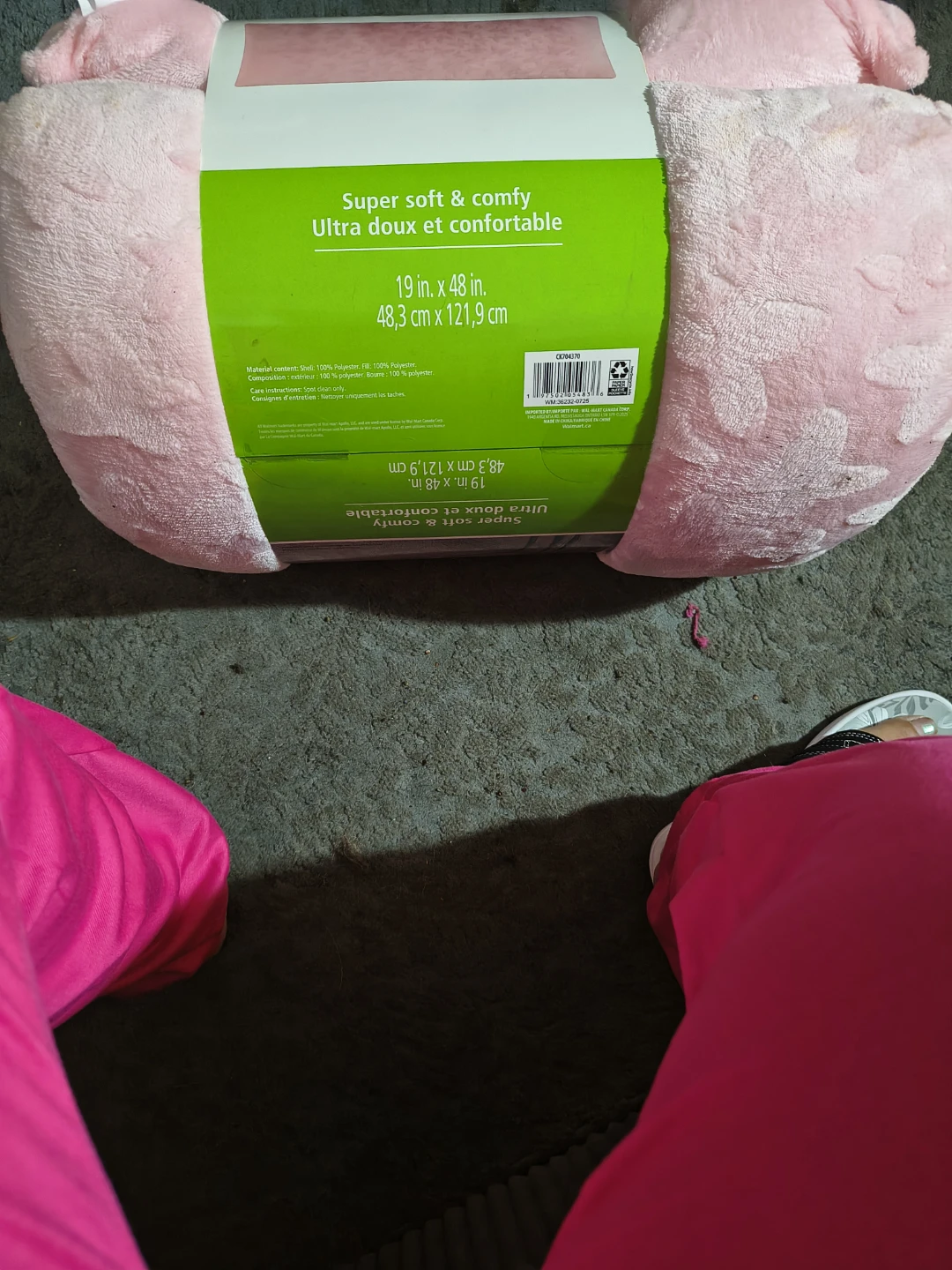 Mainstays Kids Body Pillow 19" x 48" Pink - photo 3