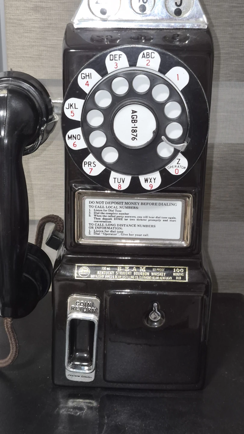 Jim Beam "Can My Baby Hear?" Telephone Decanter