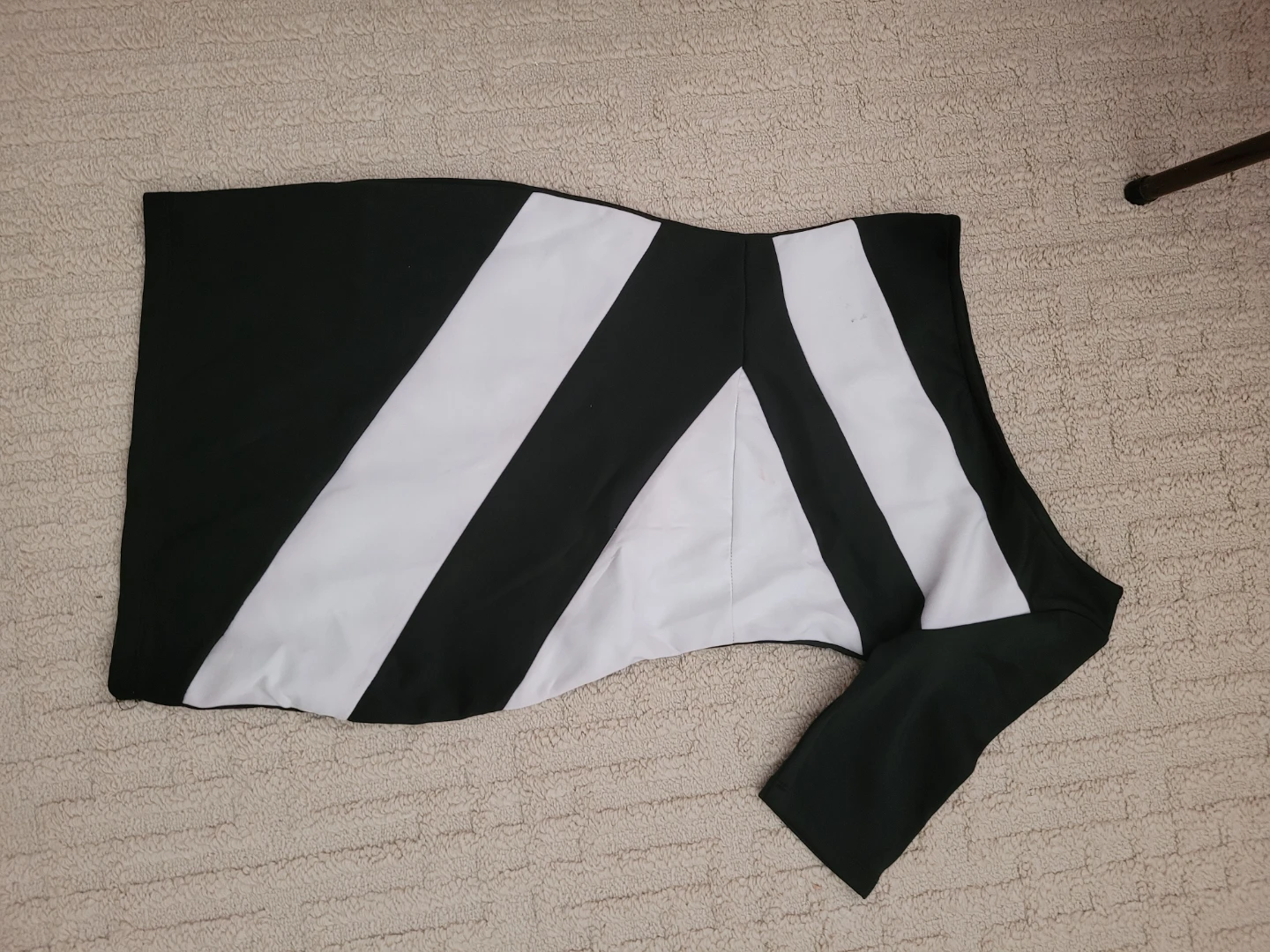 Black and white striped top