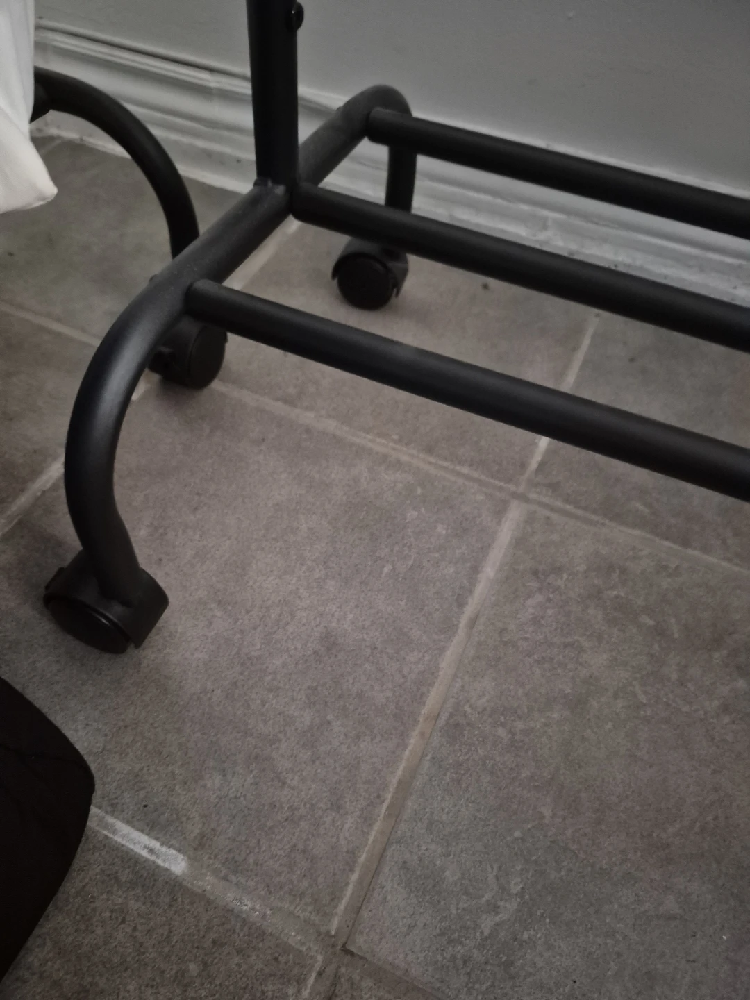 Black Metal Garment Rack on Wheels - photo 2