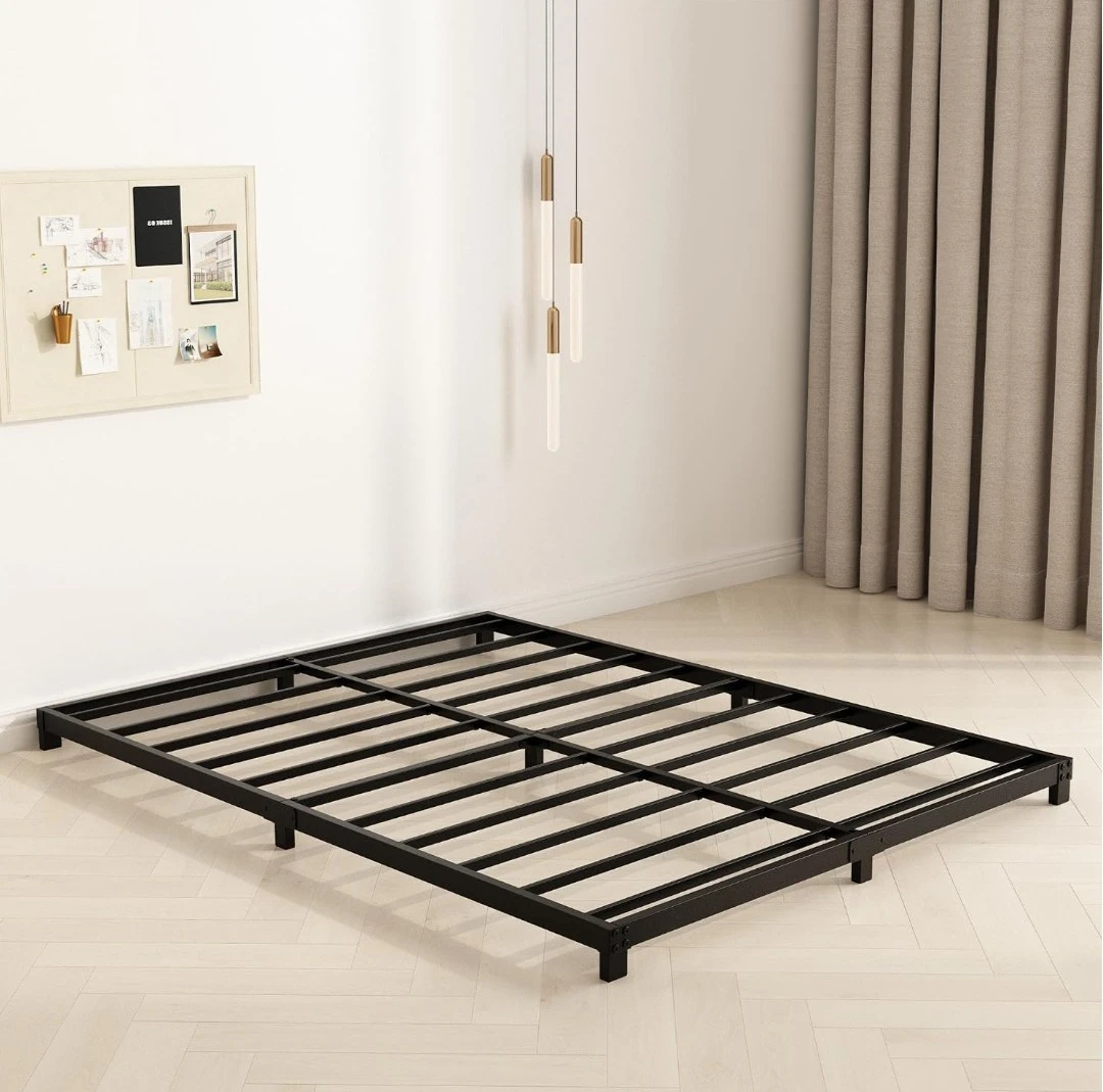 YUSENHEE 4" Low-Profile Queen Metal Platform Bed Frame (Black) - photo 2