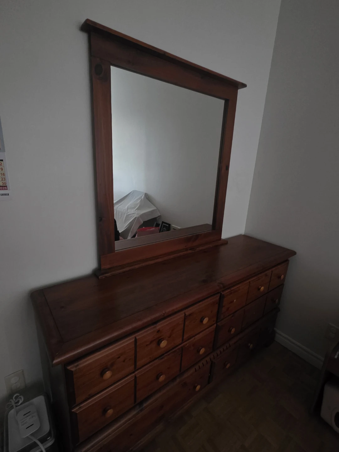 Wooden Dresser with Mirror - photo 3
