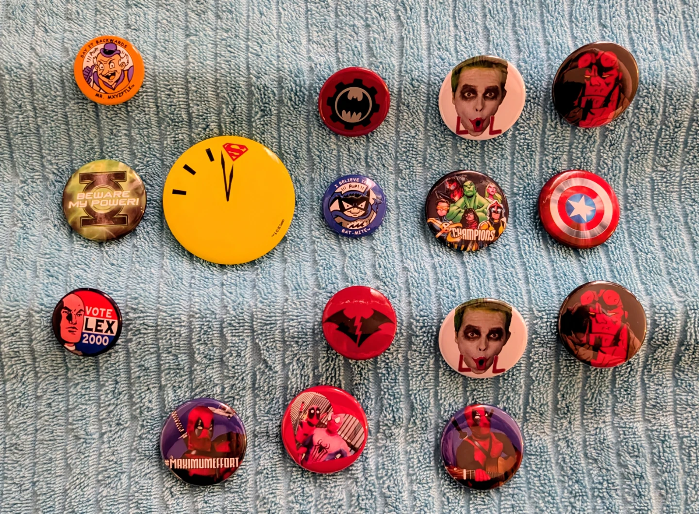 Assorted Comic Book & Superhero Pins