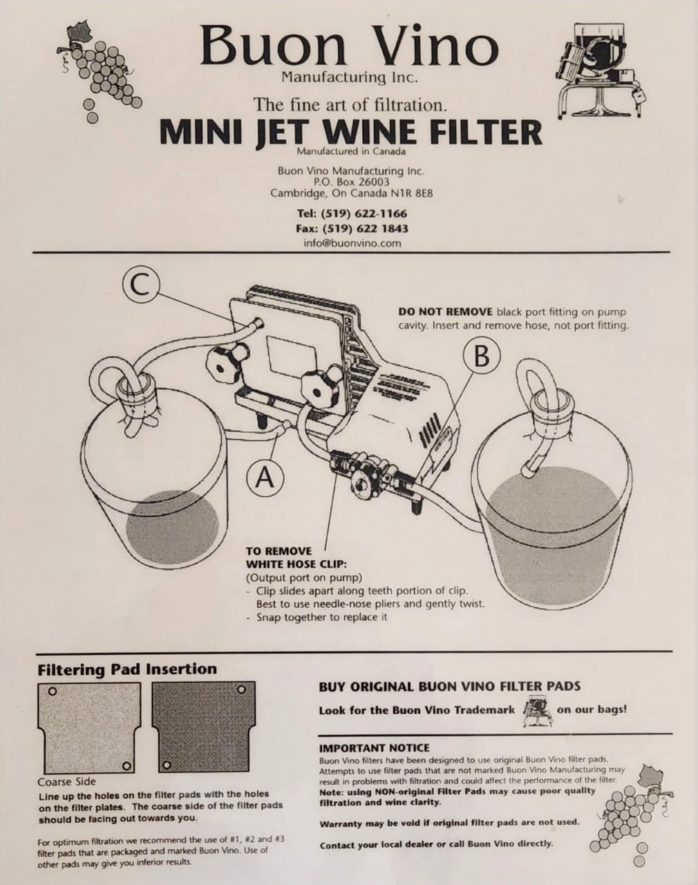 Wine Making Kit with a Buon Vino Mini Jet Wine Filter Pump - photo 5