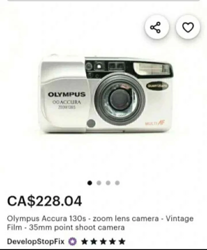 Olympus Accura Zoom 130S 35mm Film Camera with Case