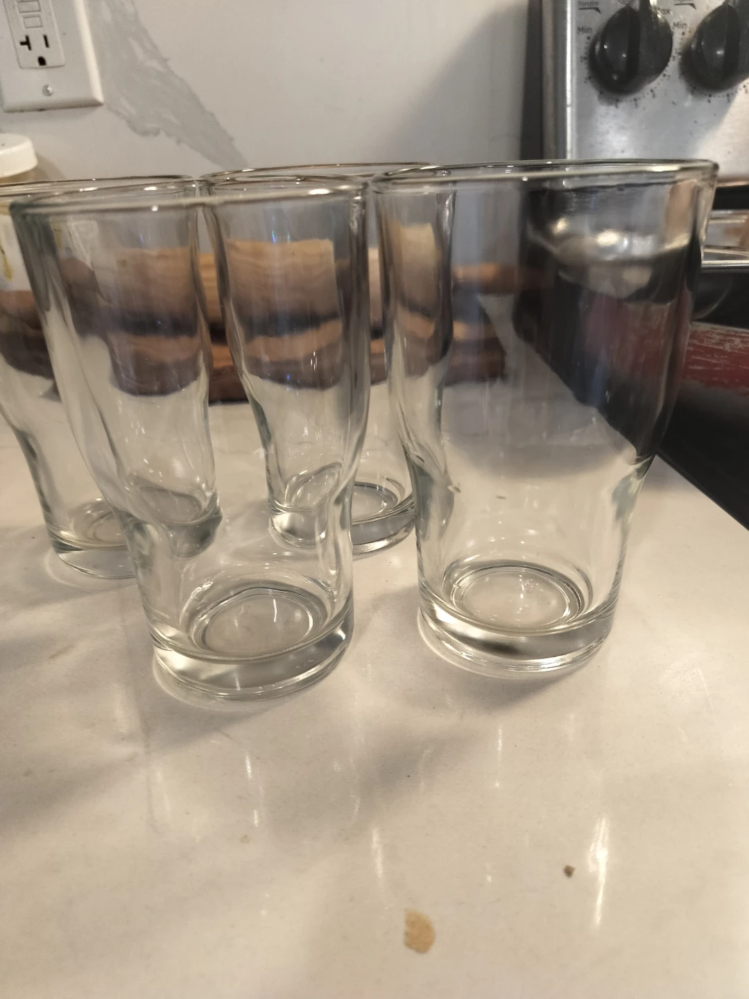 Set of 4 Clear Glass Tumblers