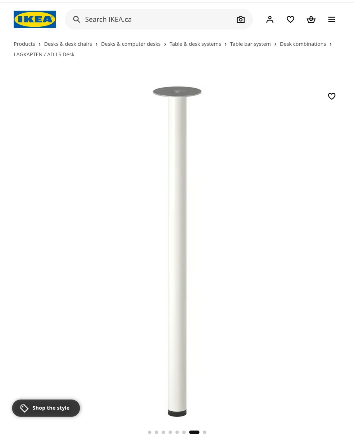 IKEA LAGKAPTEN / ADILS Desk - Grey/white, 140x60 cm - photo 3