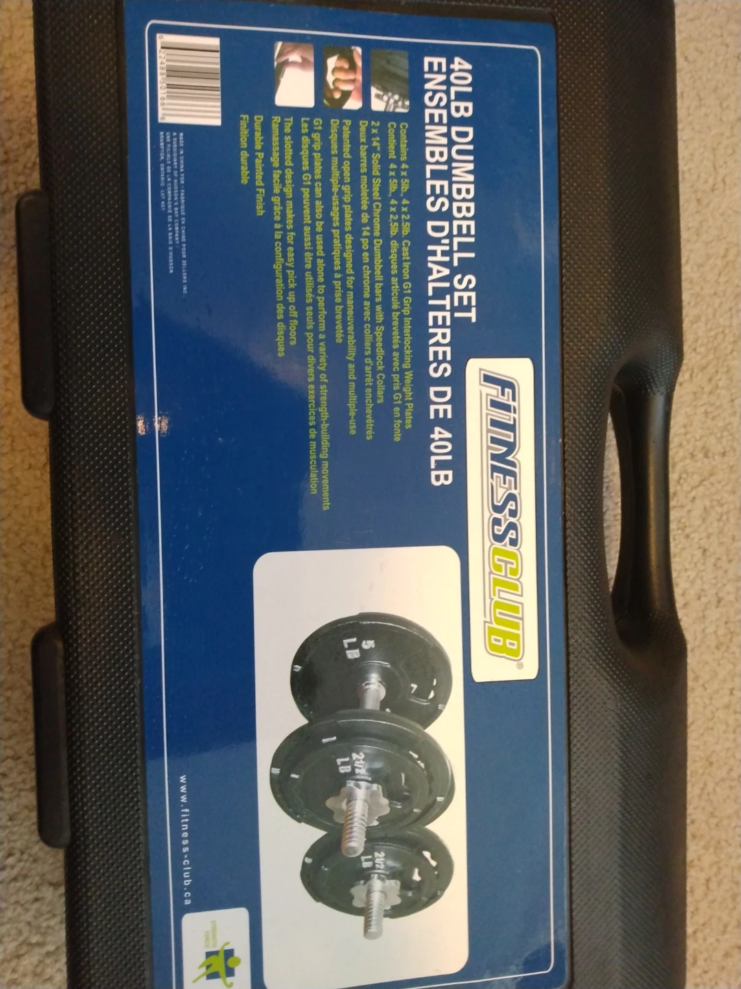 Fitness Club 40LB Dumbbell Set