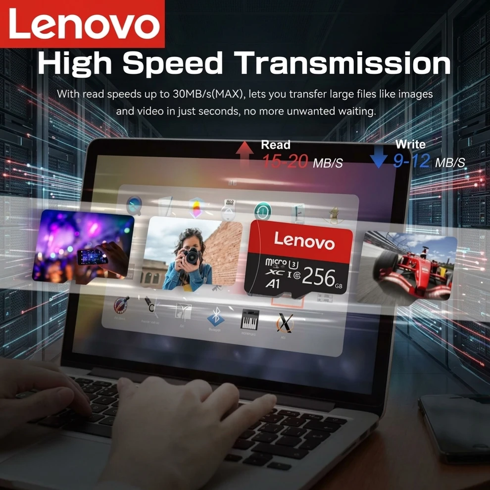 Lenovo Ultimate Pro 256GB MicroSDXC UHS-I U3 V30 A1 Memory Card
