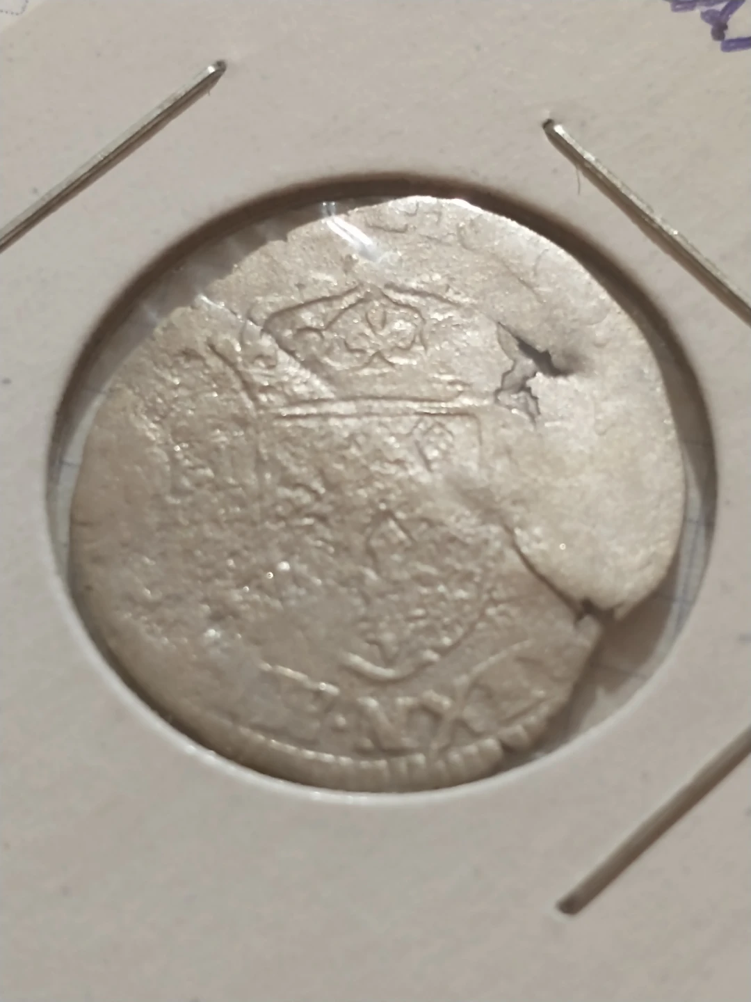 1554 France 1 Douzain Coin Henri II .292 Silver Billon