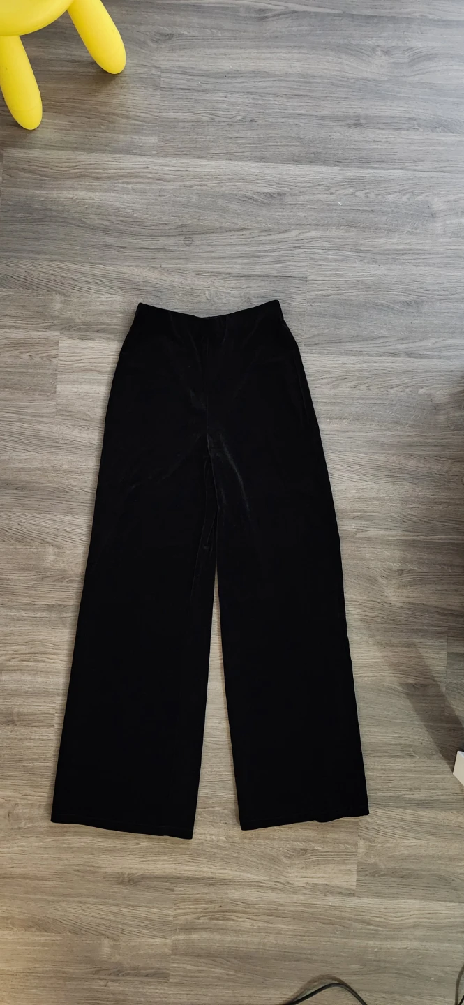 Black faux plazo pants