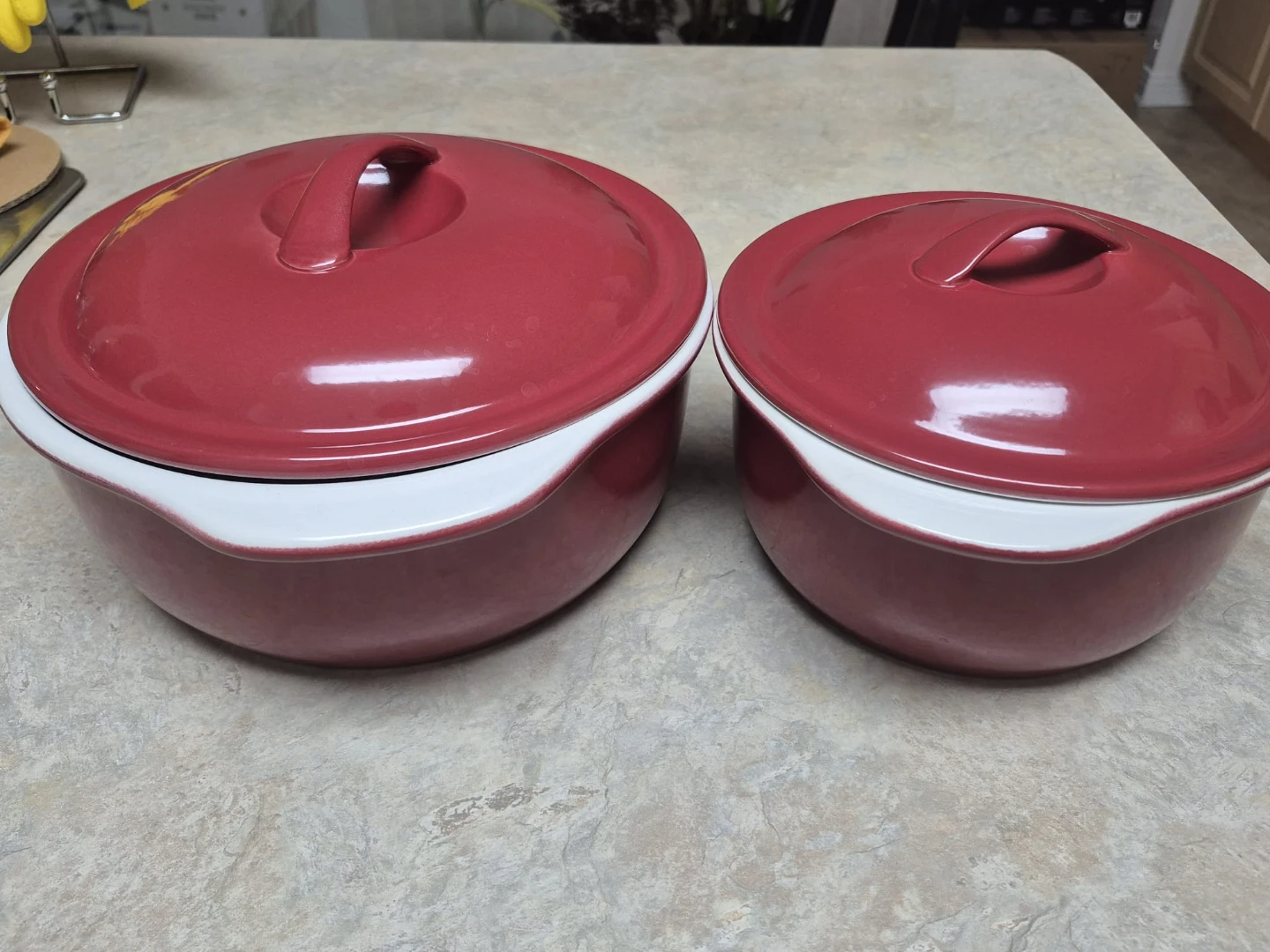 Corelle Coordinates Stoneware Casserole Dish with Lid Set of 2