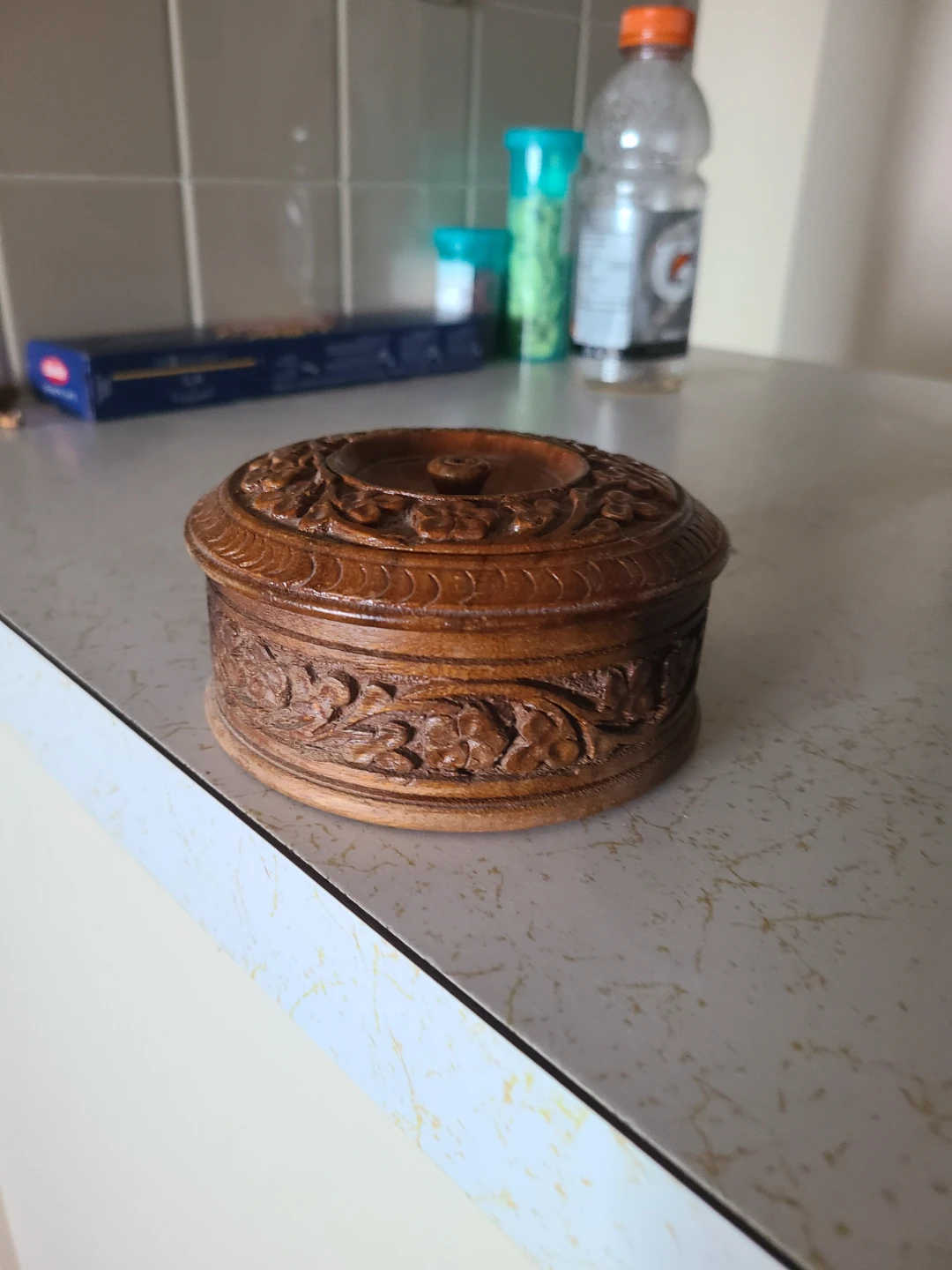 Carved Wooden Trinket Box