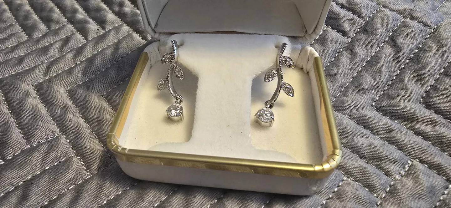 Sterling silver Earrings with Cubic Zirconians - photo 2