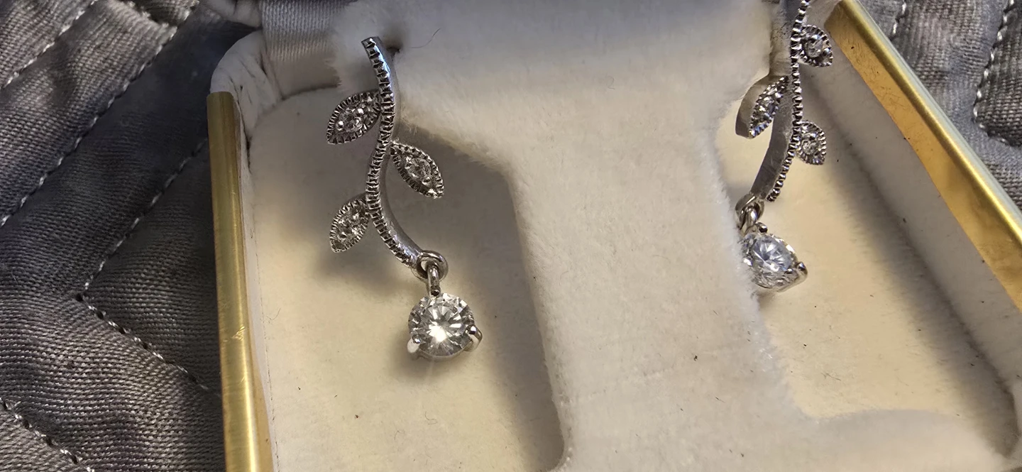 Sterling silver Earrings with Cubic Zirconians - photo 3