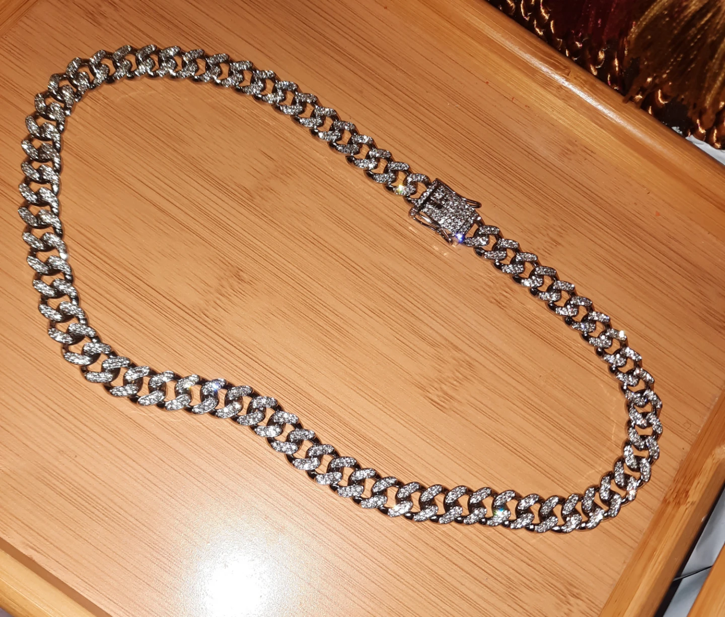 New Men's Iced out Cuban Link Chain 21.5" Necklace