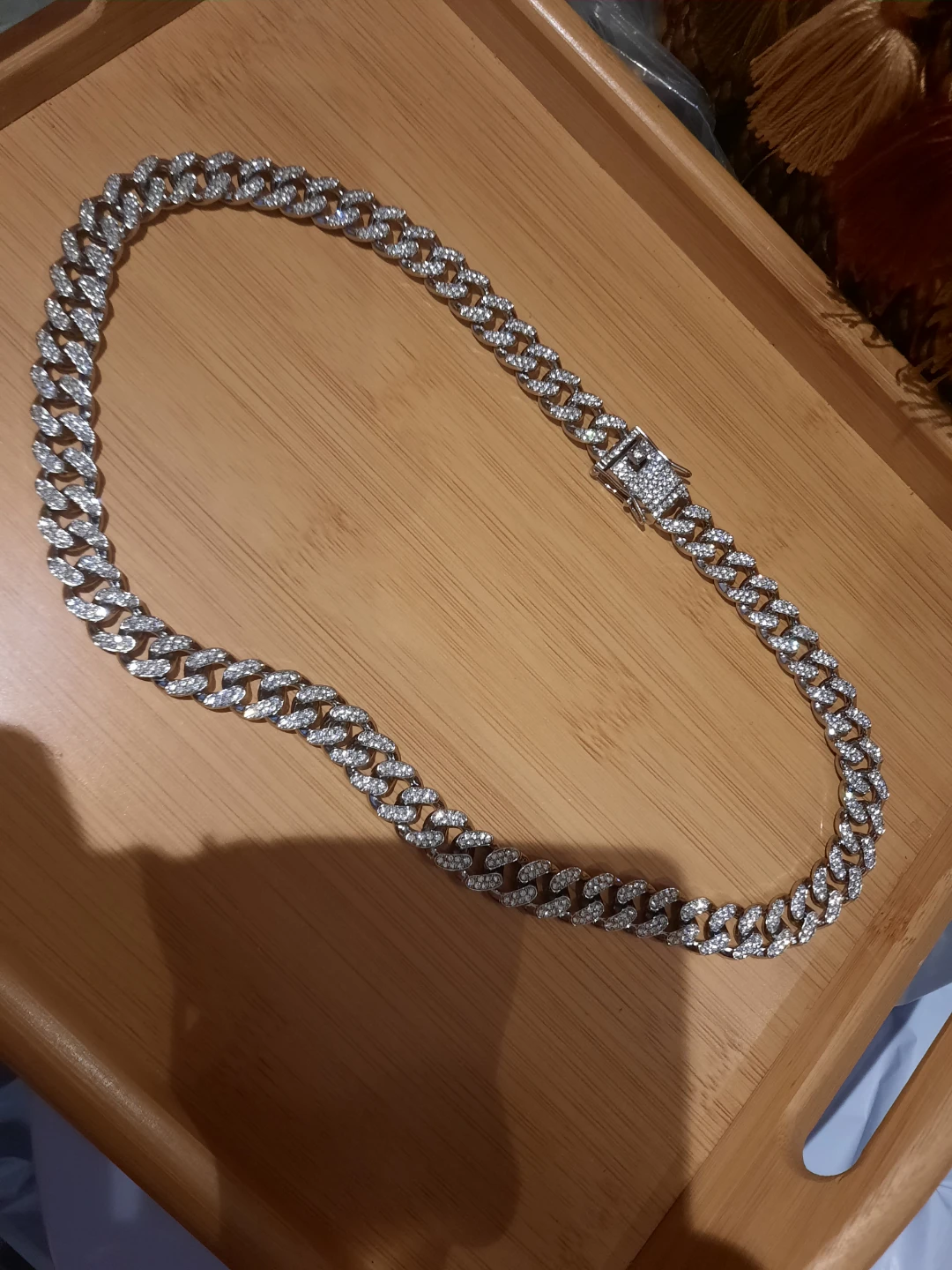 New Men's Iced out Cuban Link Chain 21.5" Necklace - photo 3