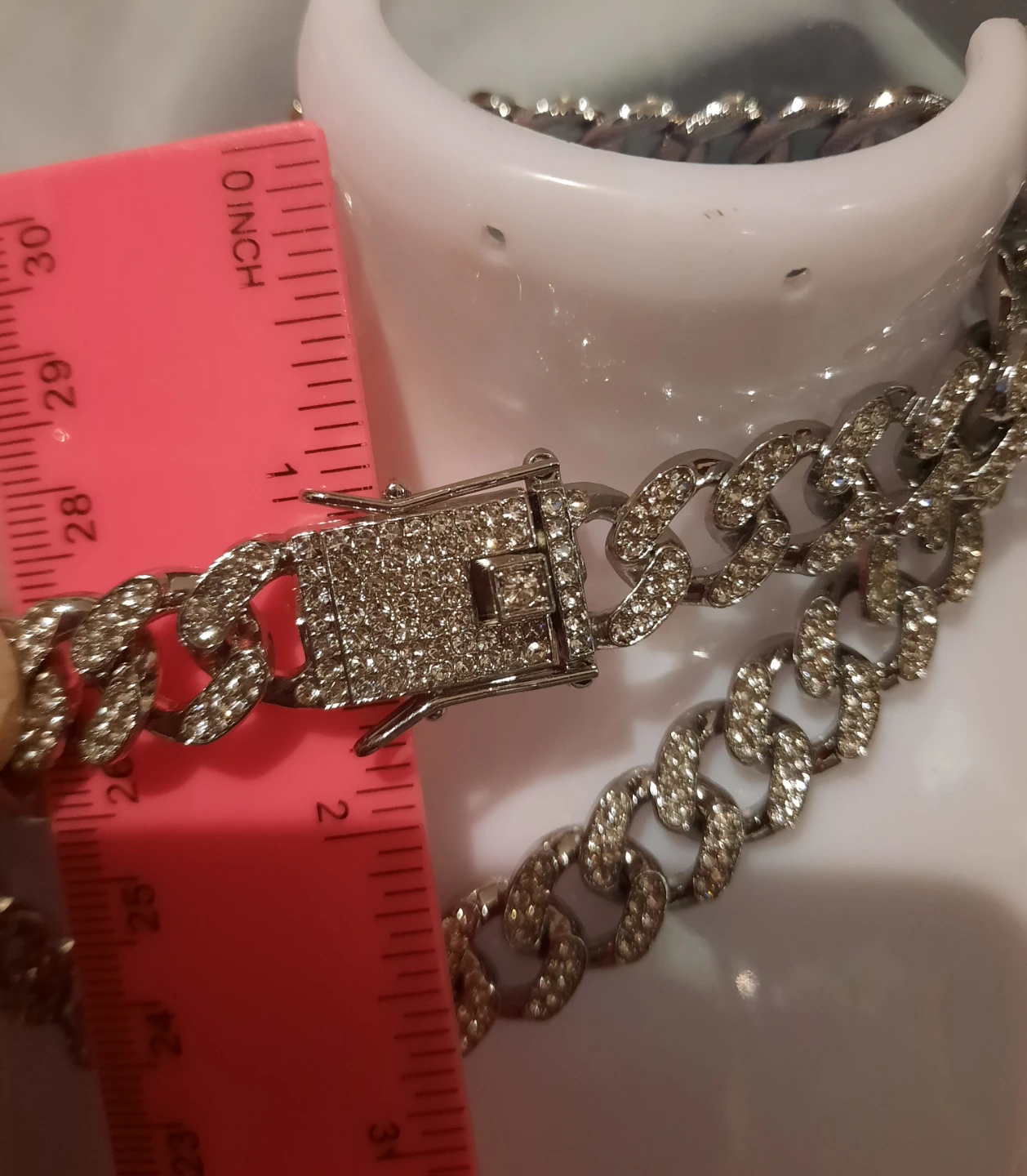 New Men's Iced out Cuban Link Chain 21.5" Necklace - photo 4