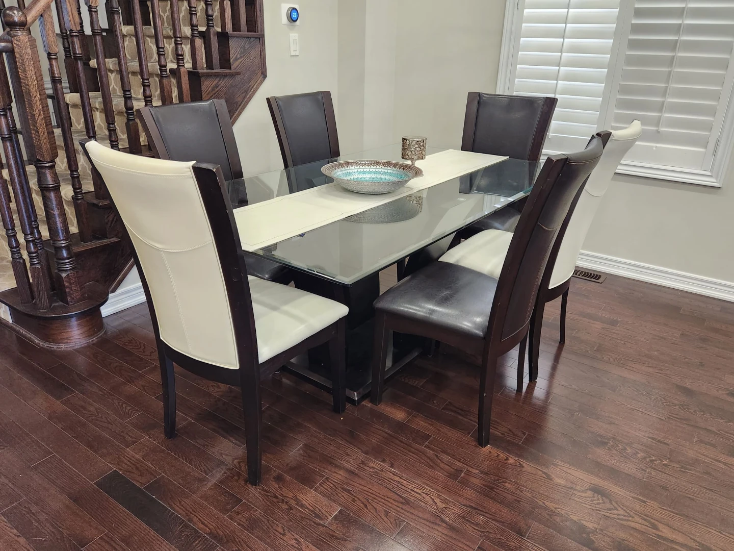 Glass Top Dining Table with 6 Chairs - photo 3