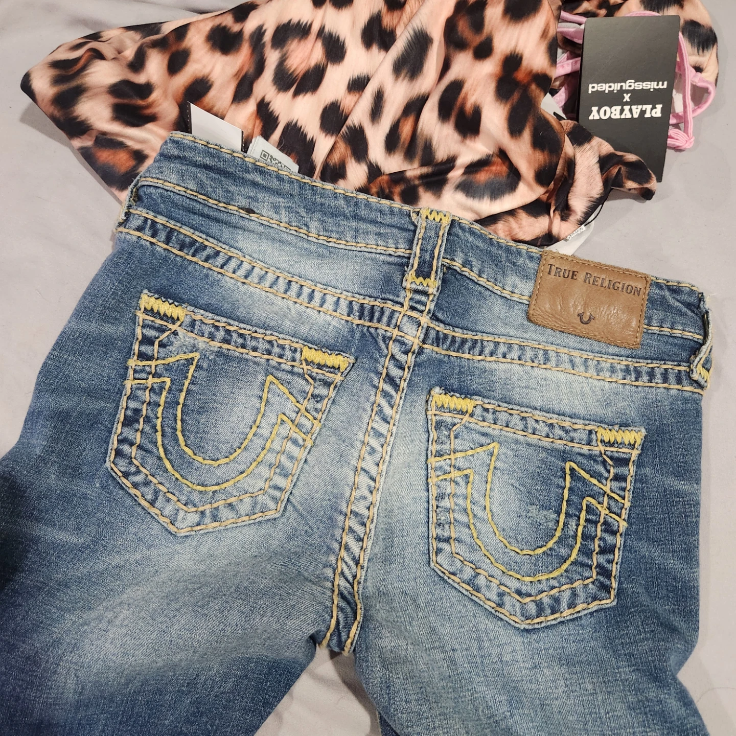Y2K RARE True Religion Mid Rise Straight Jeans
